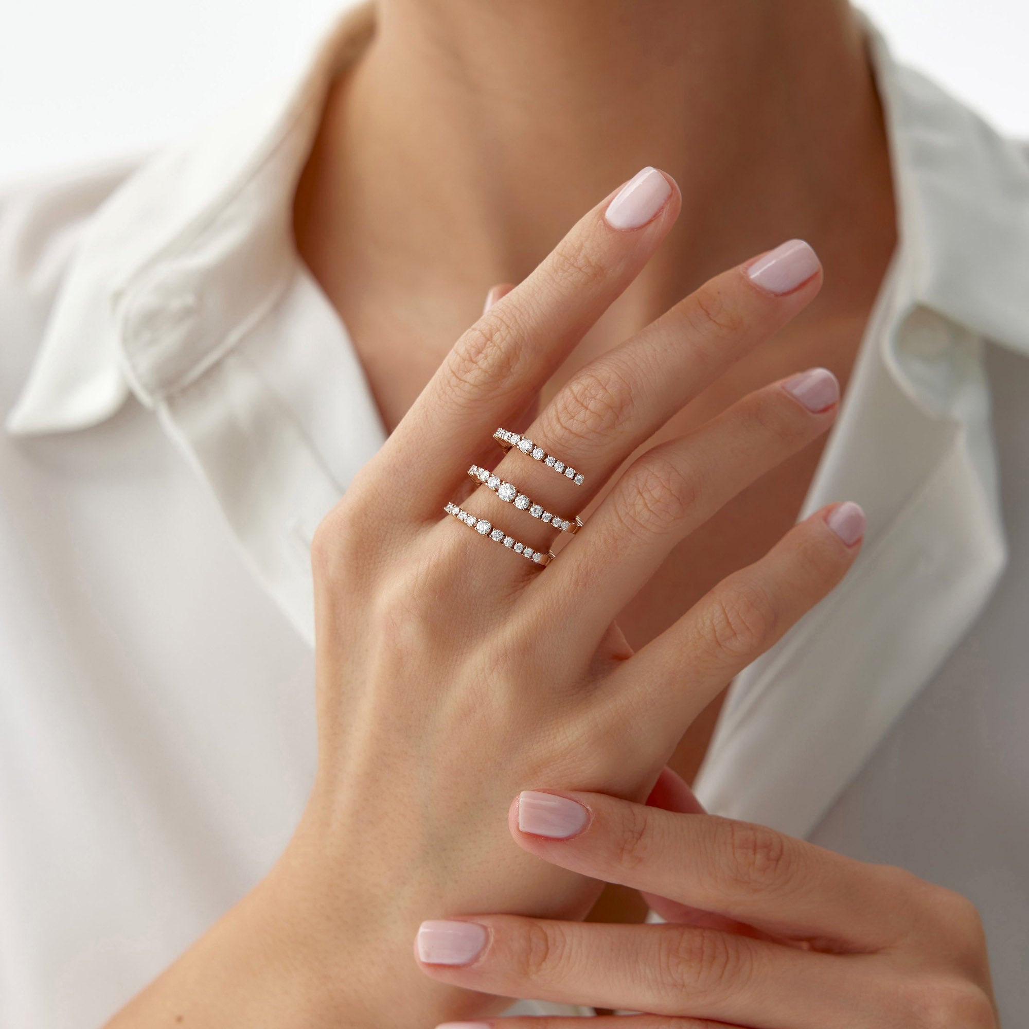 Süzme Sarmal Yüzük / Graduated Wrap Ring