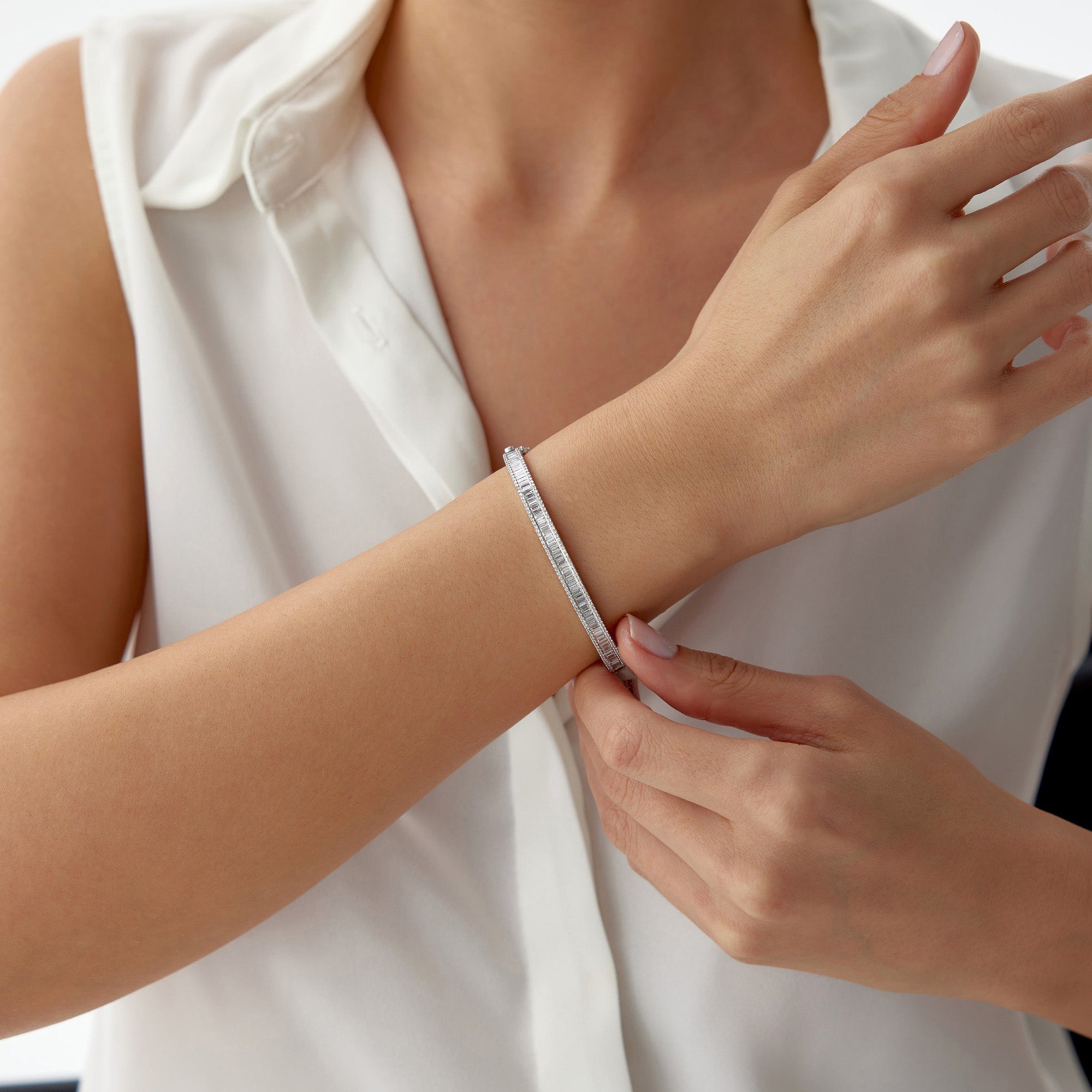 Baget Kesim Pırlanta Bilezik