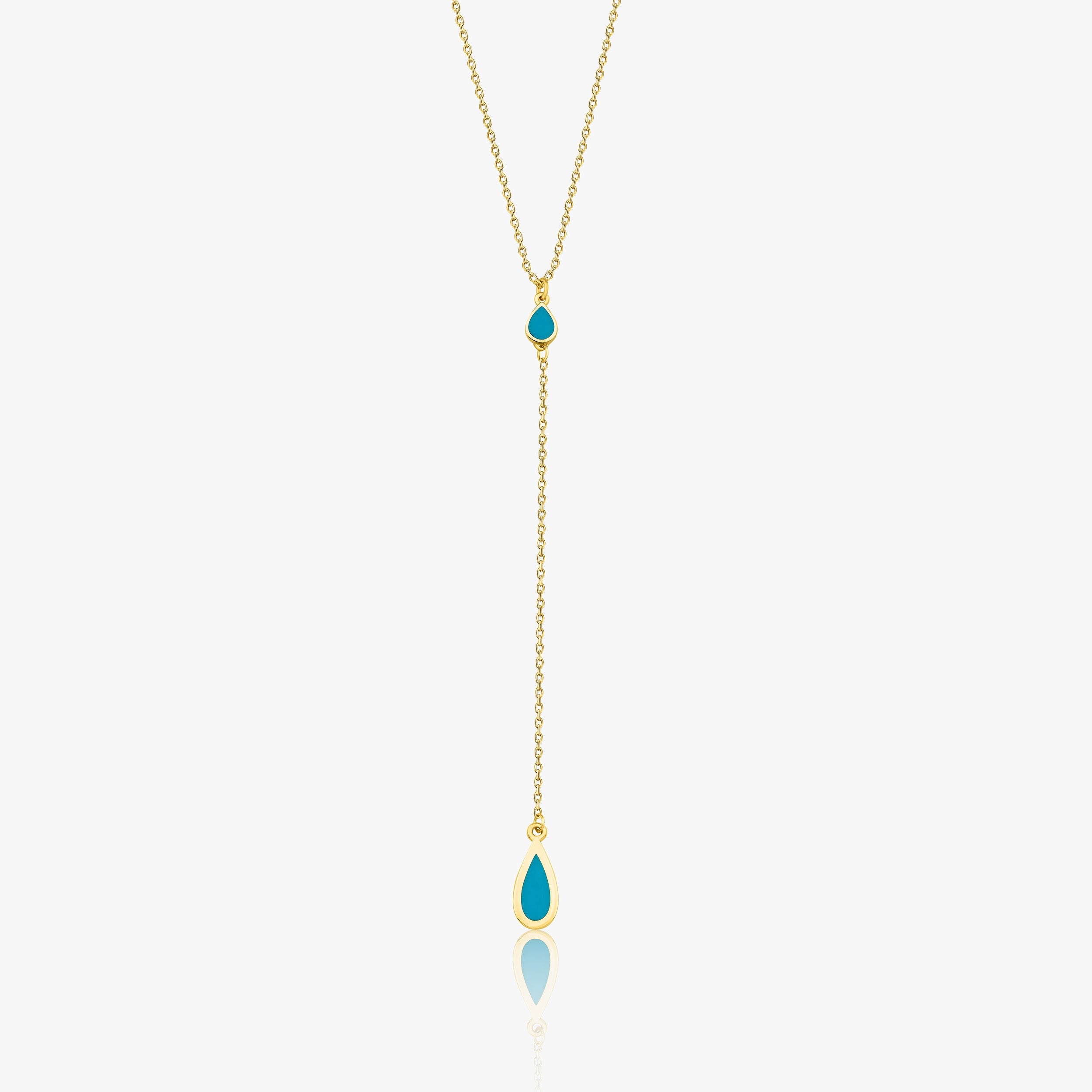 Yağmur Damlası Lariat Kolye