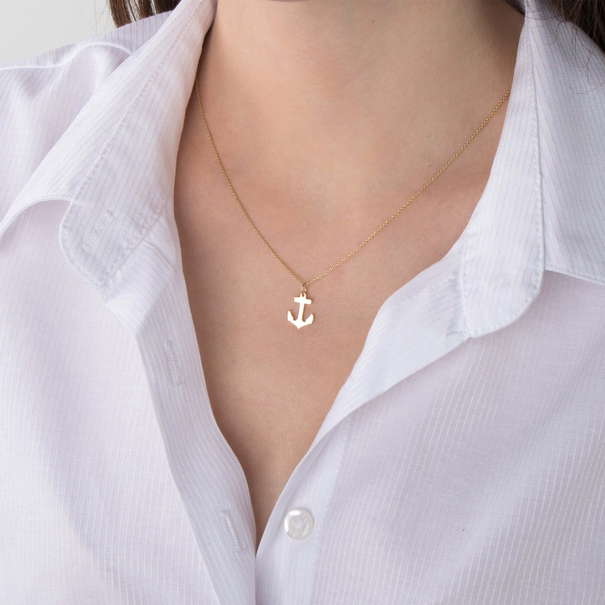 Minimal Çapa Kolye Ucu