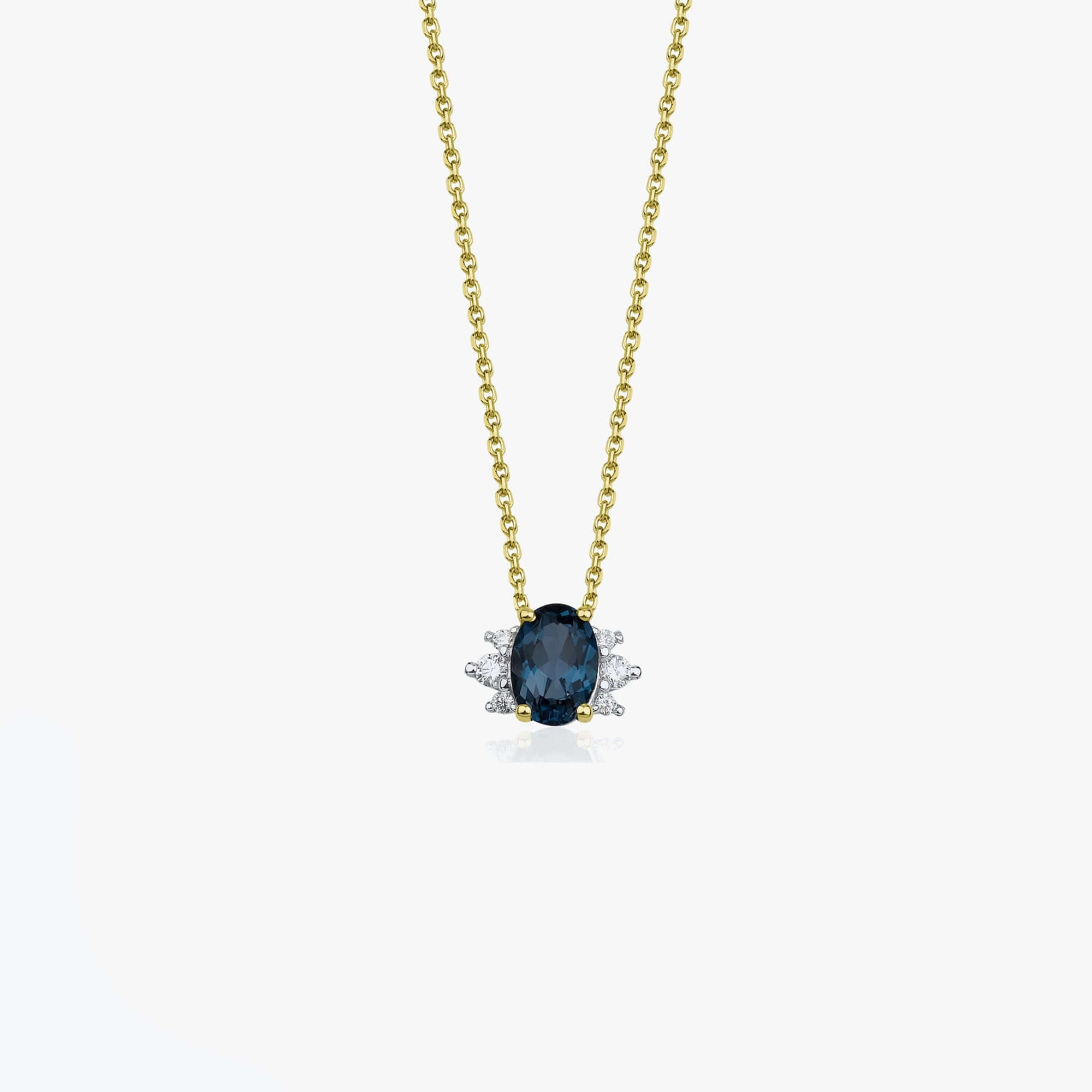 London Blue Topaz ve Pırlanta Kolye