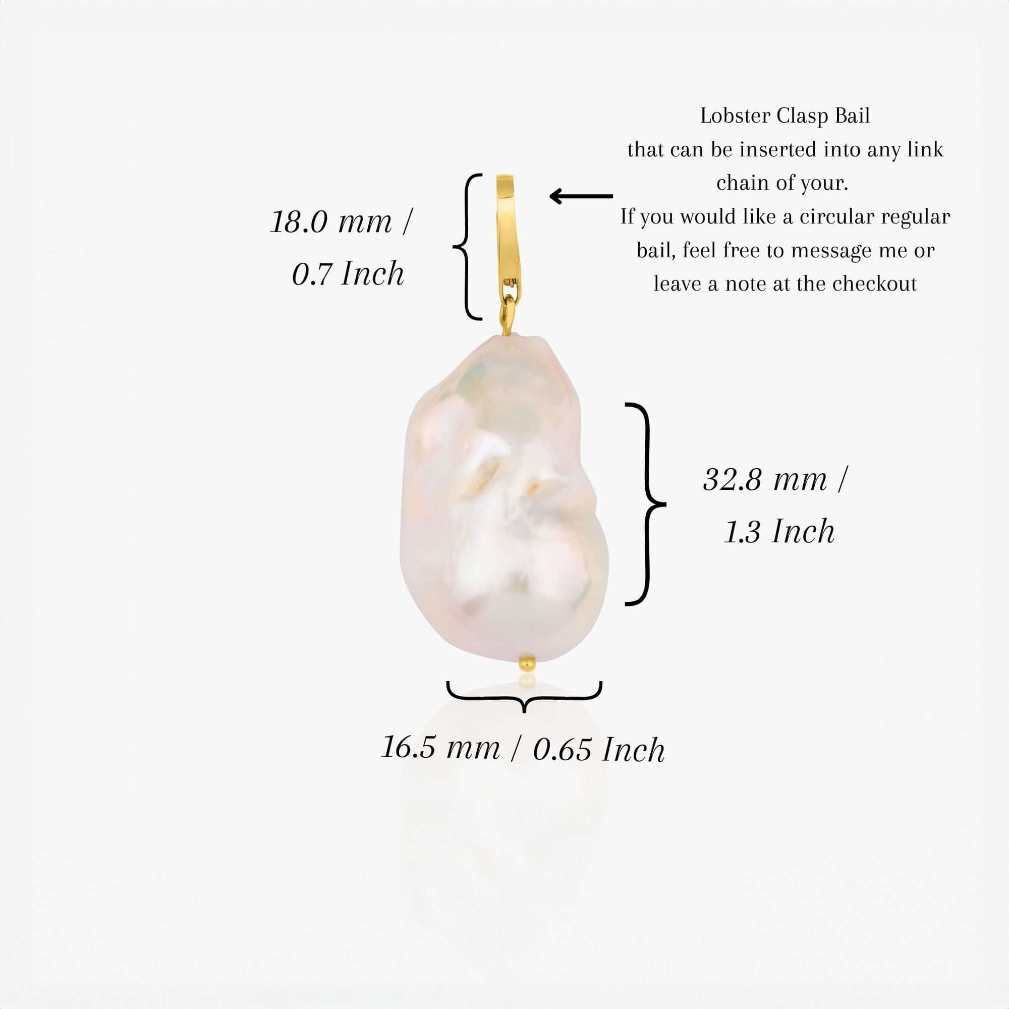 Barok İnci Kolye Ucu