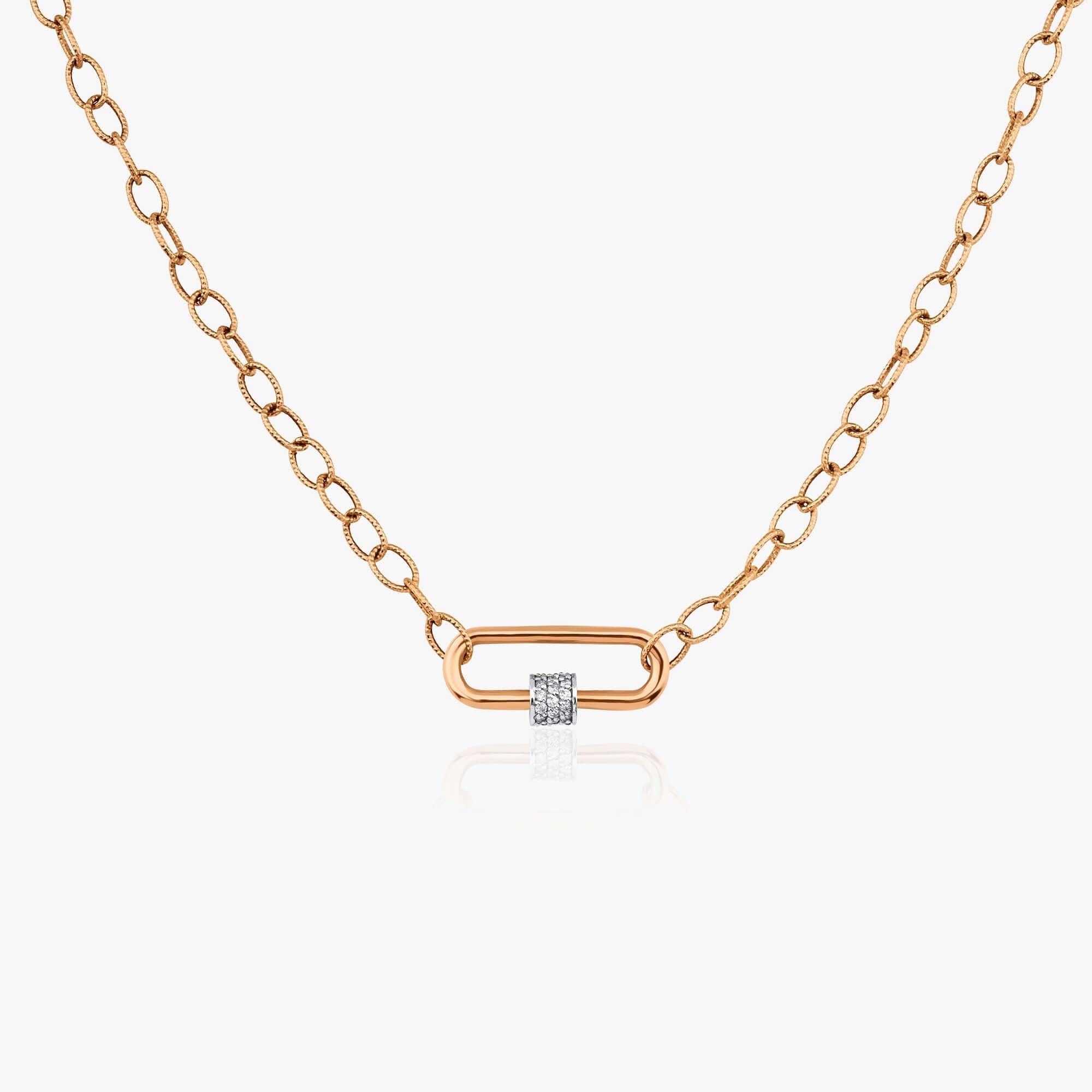 Pırlanta Carabiner Kilit Kolye / Mini Carabiner