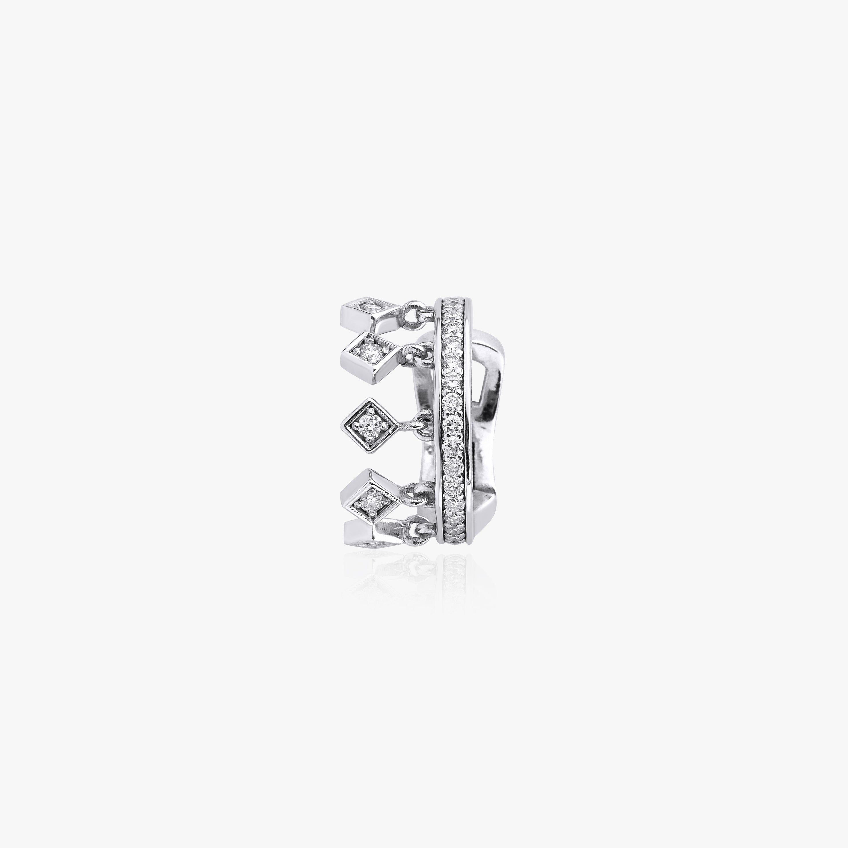 Pırlanta Sallantılı Ear Cuff / Diamond Dangle Cuff