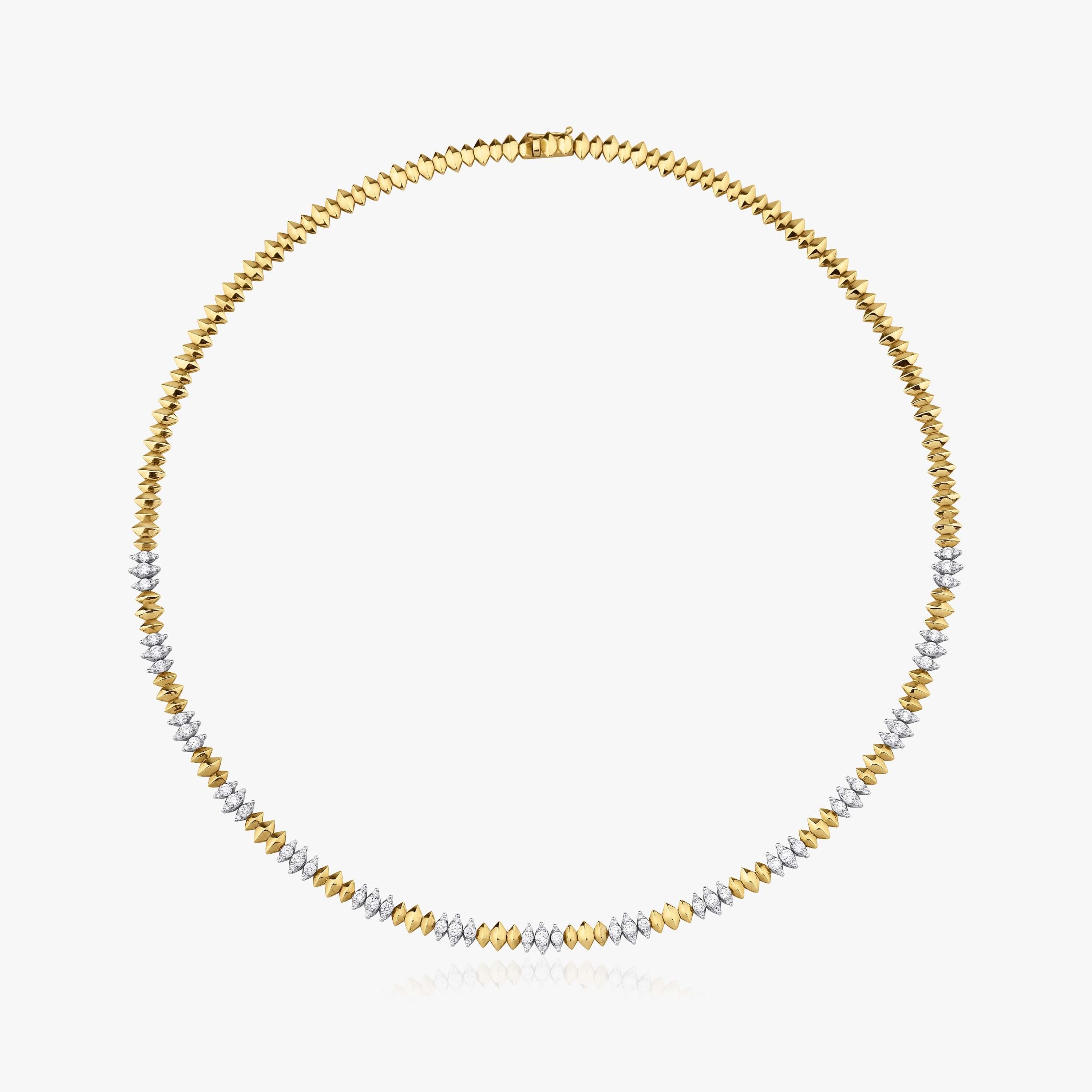 Pırlanta Spike Su Yolu Kolye