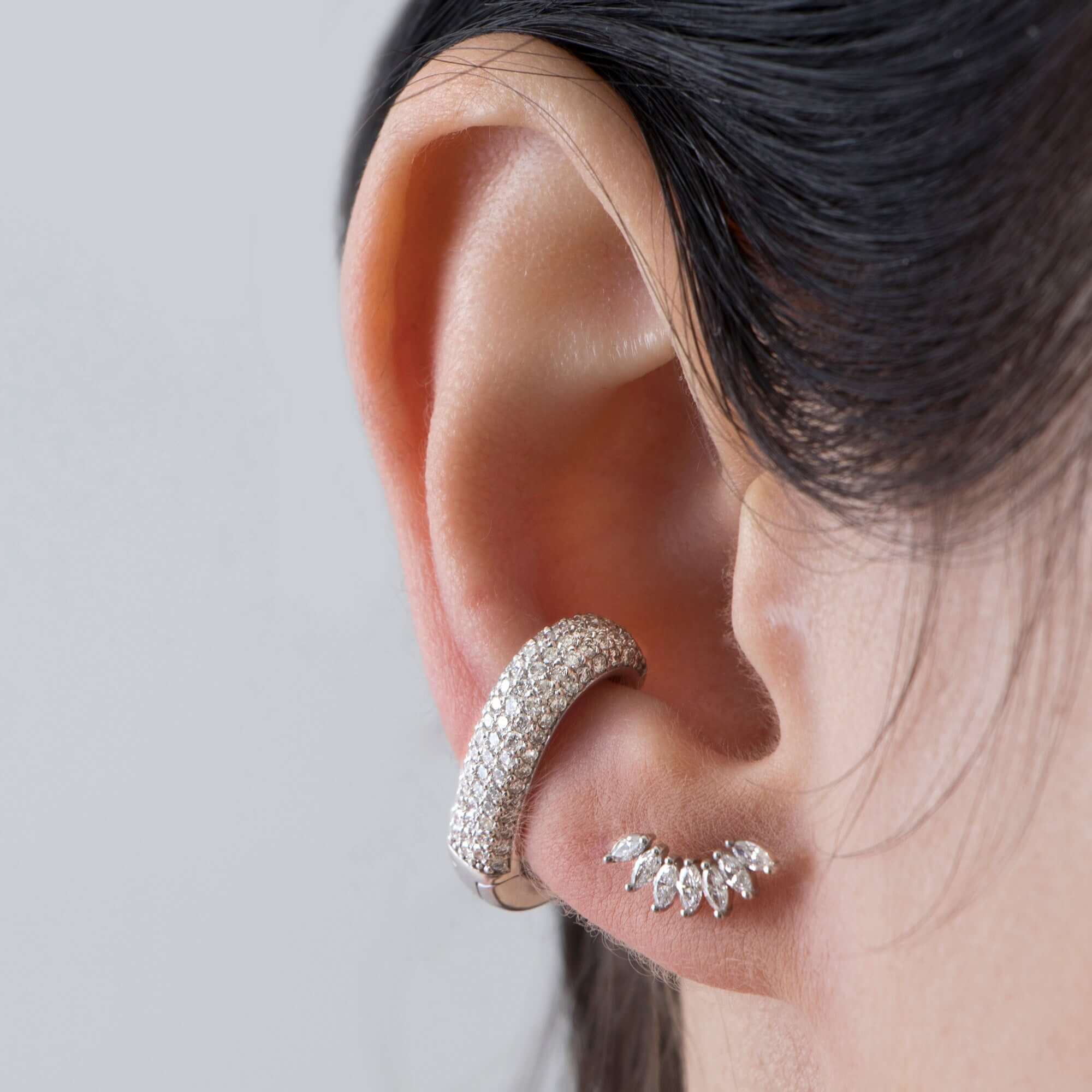 Pave Pırlanta Ear Cuff / Large Pave Cuff