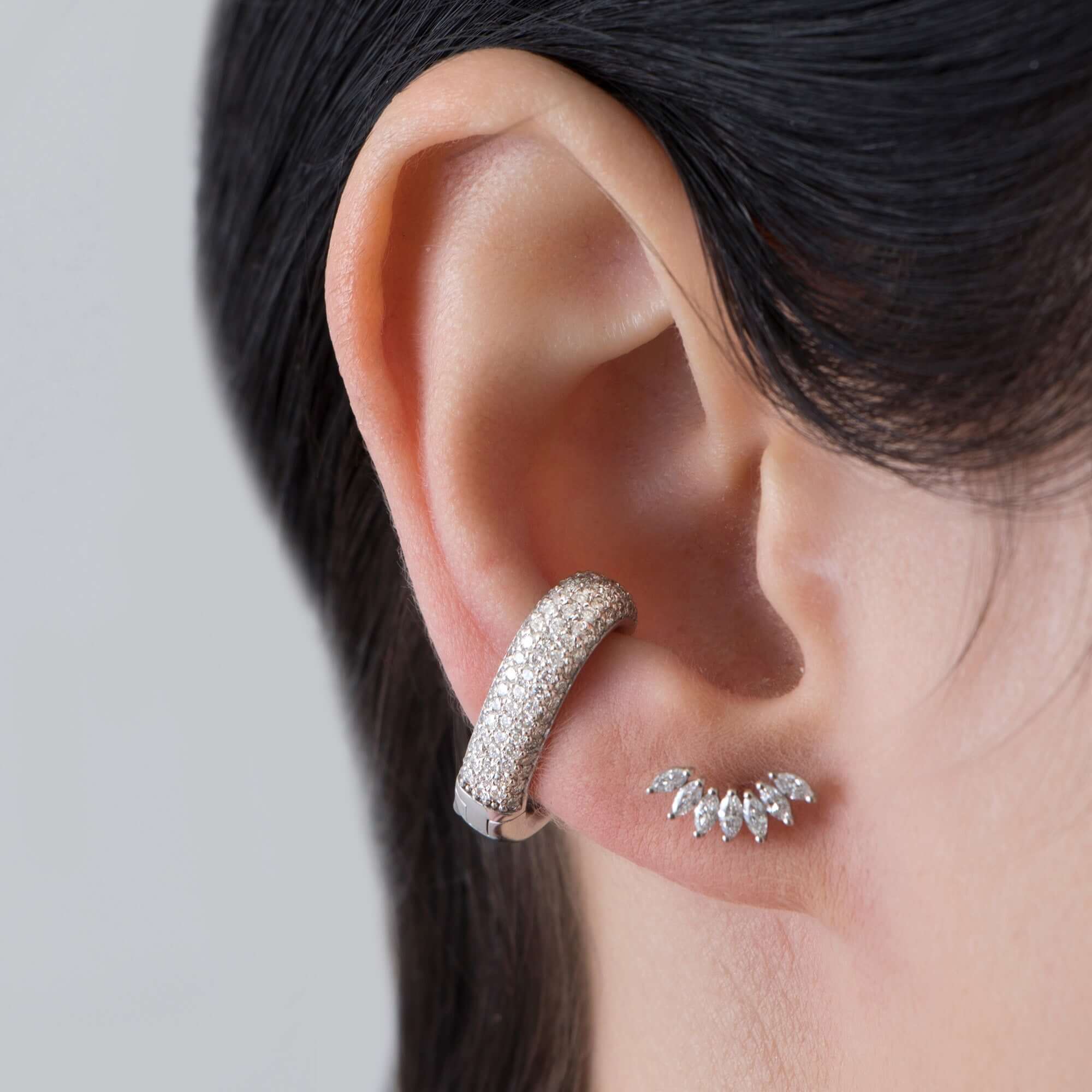 Pave Pırlanta Ear Cuff / Large Pave Cuff