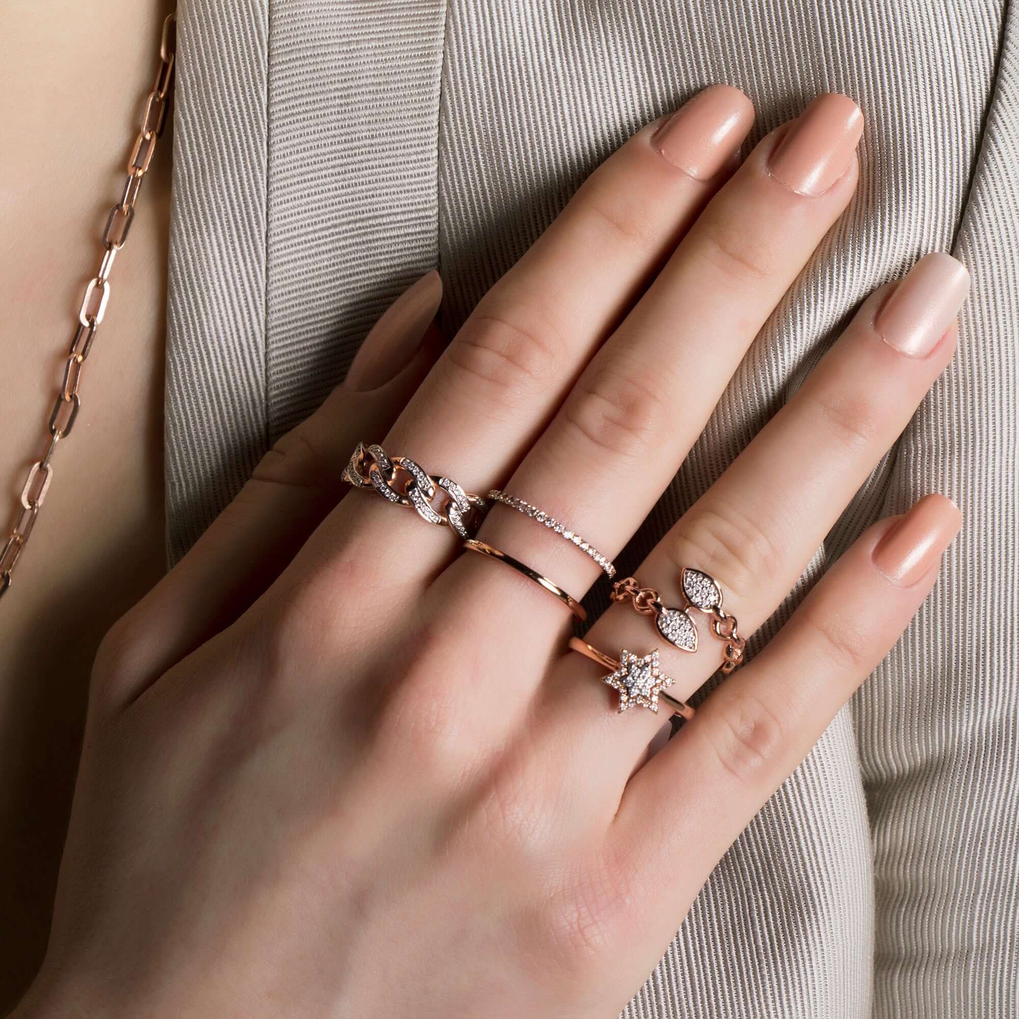 Çift Bantlı Pırlanta Yüzük