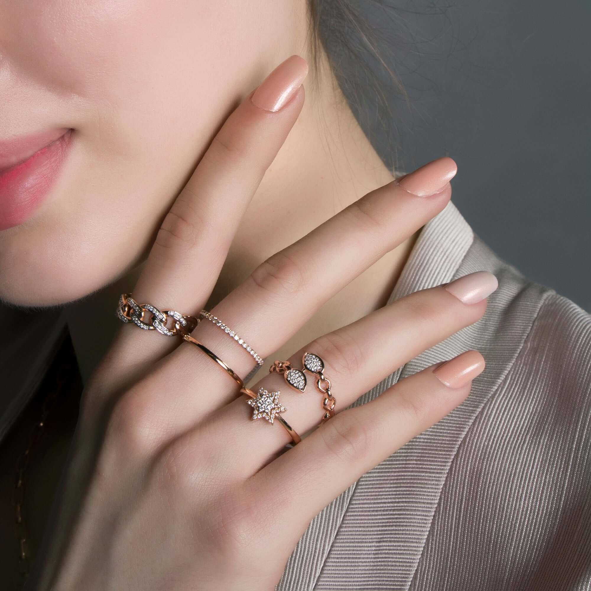 Çift Bantlı Pırlanta Yüzük