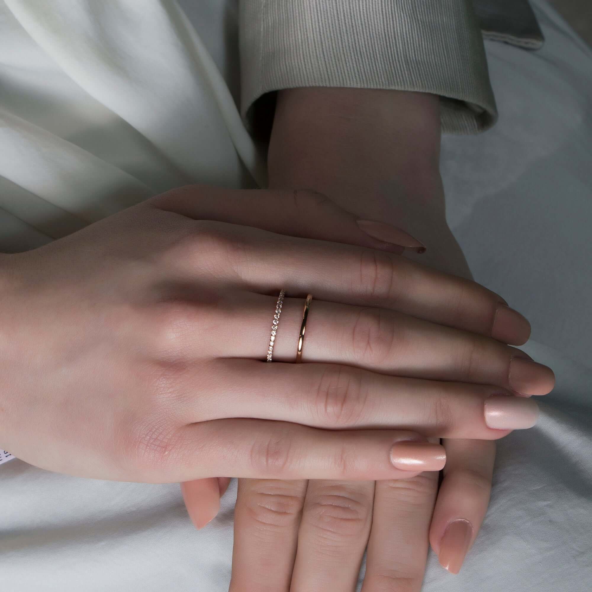 Çift Bantlı Pırlanta Yüzük