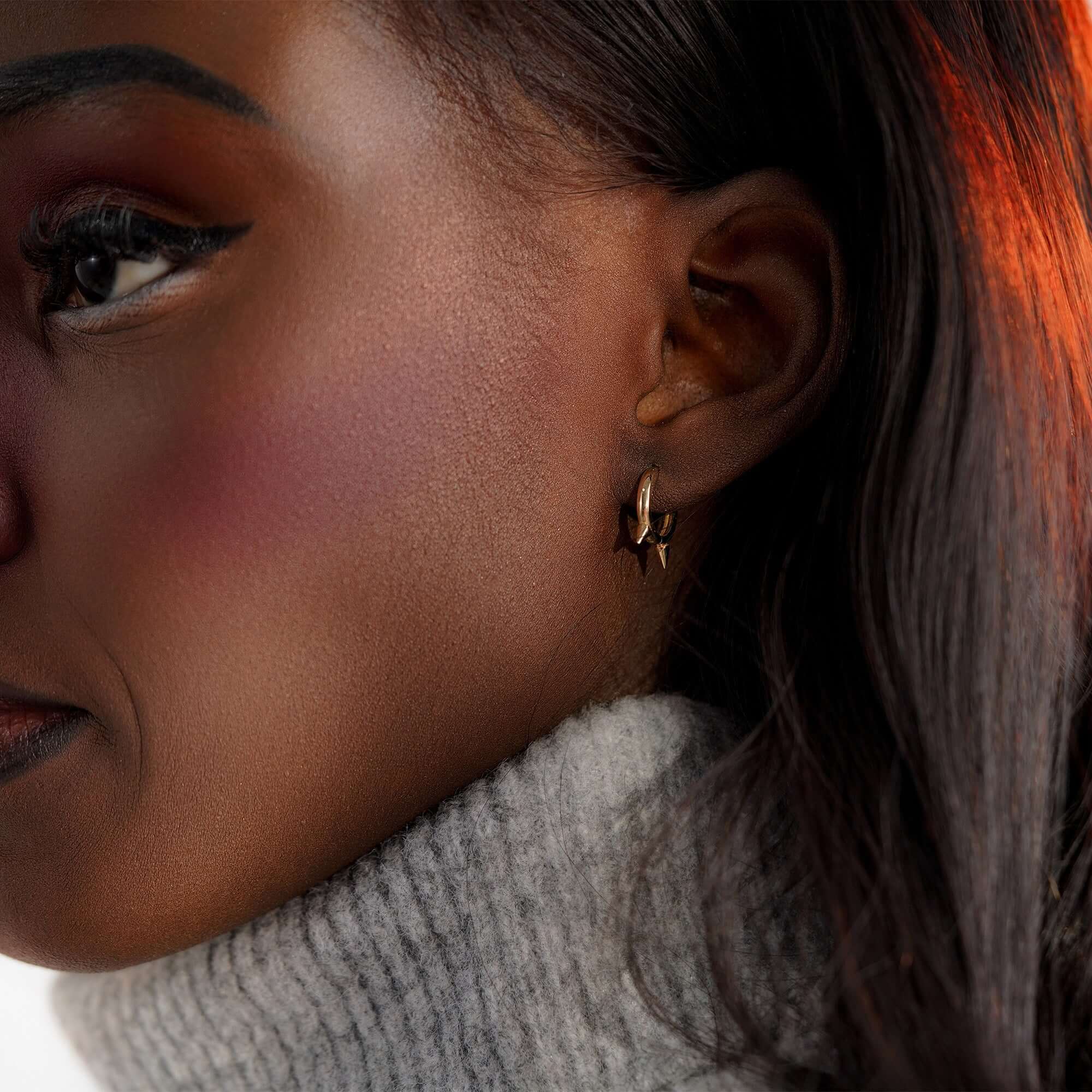 Mini Spike Halka Küpe