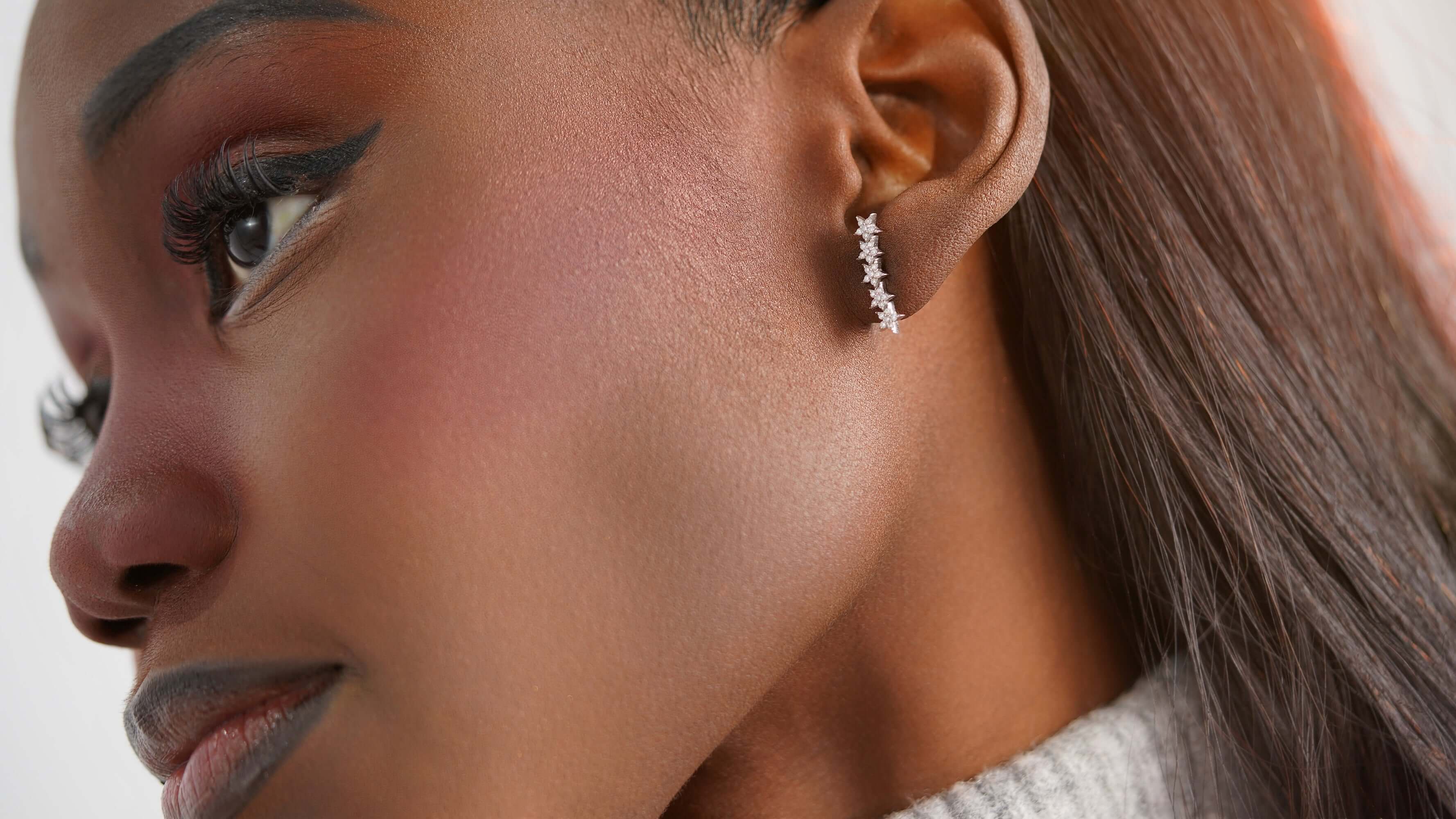 Tek Pırlanta Celestial Küpe