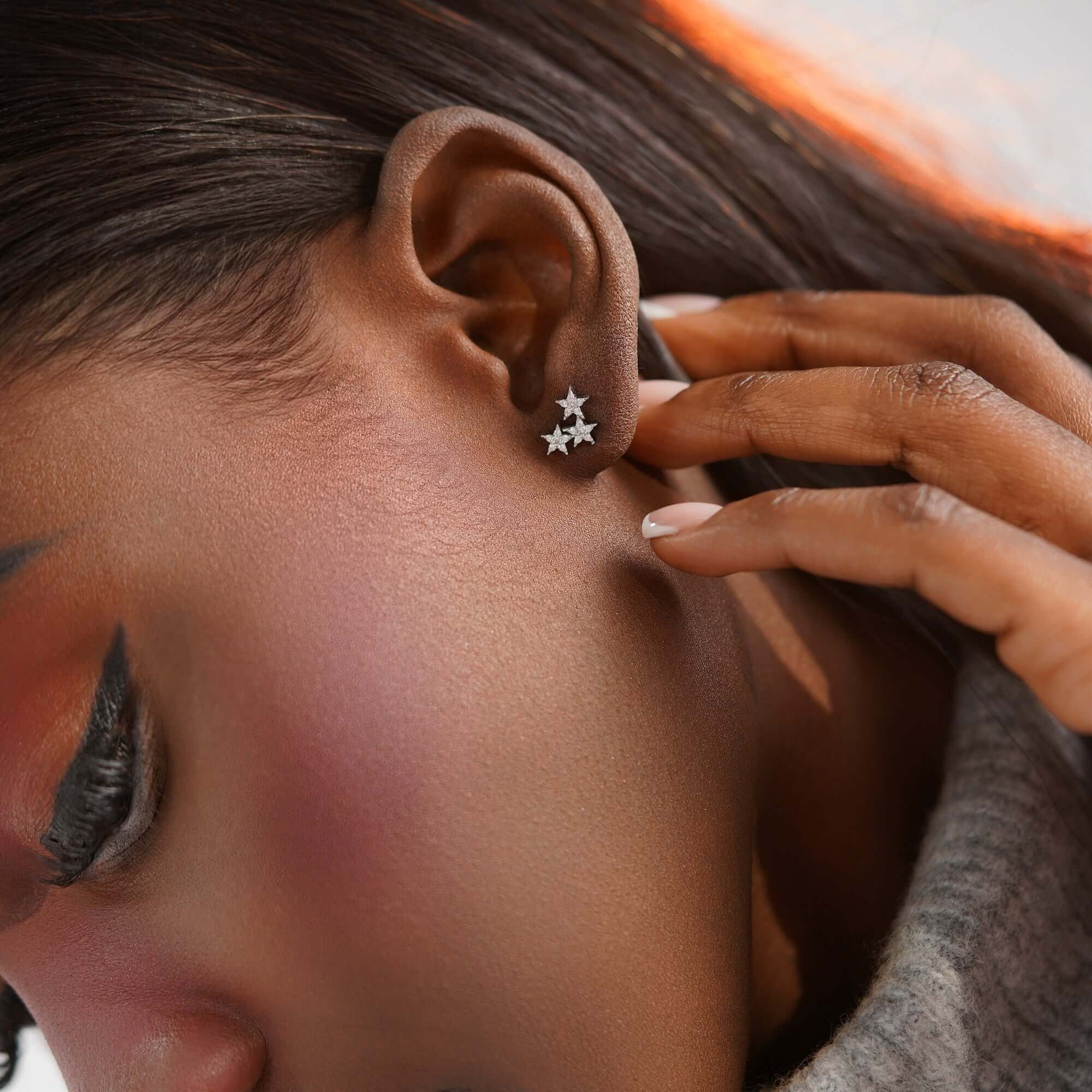 Tek Yıldız Grubu Pırlanta Küpe