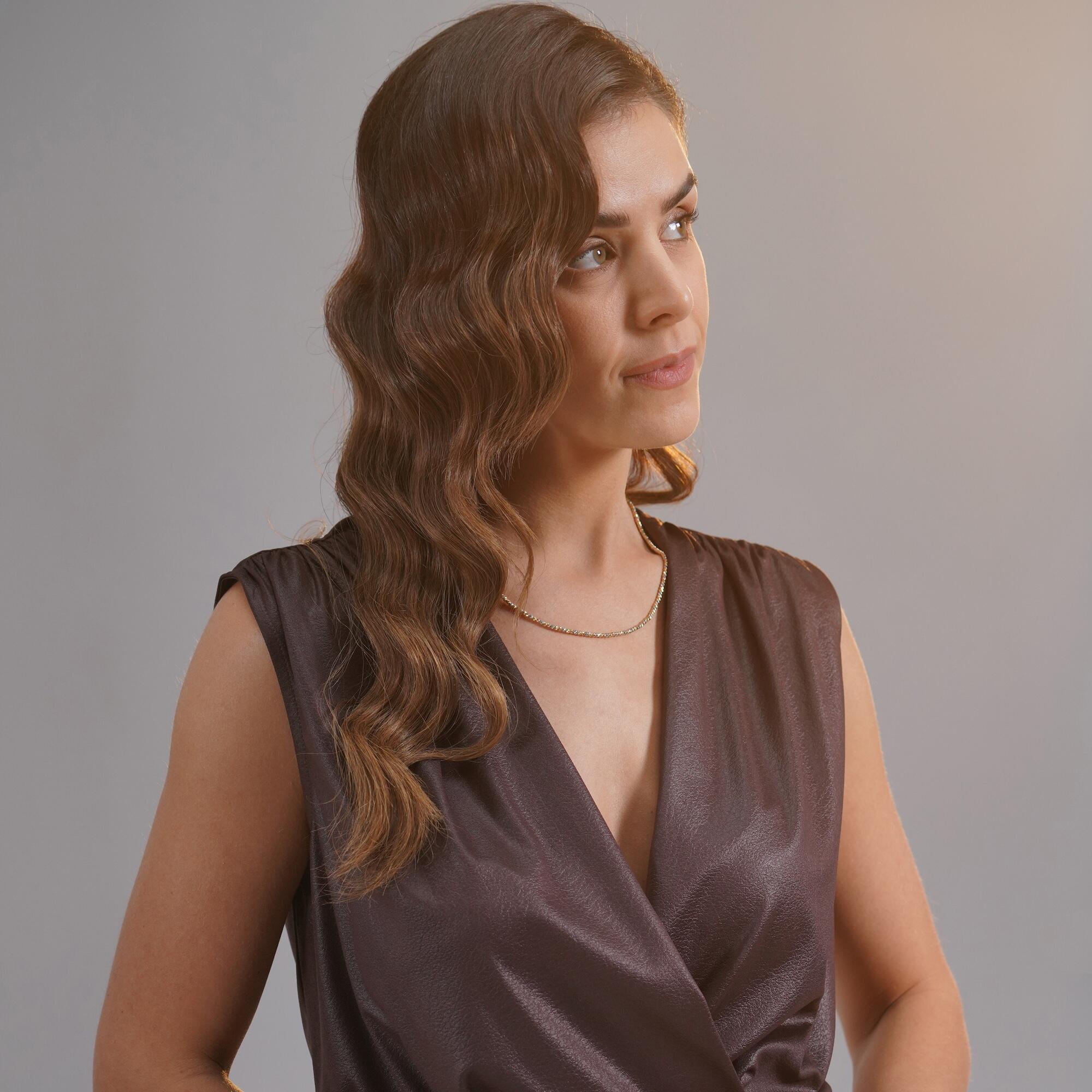 Üç Renkli Dorika Toplu Zincir Kolye