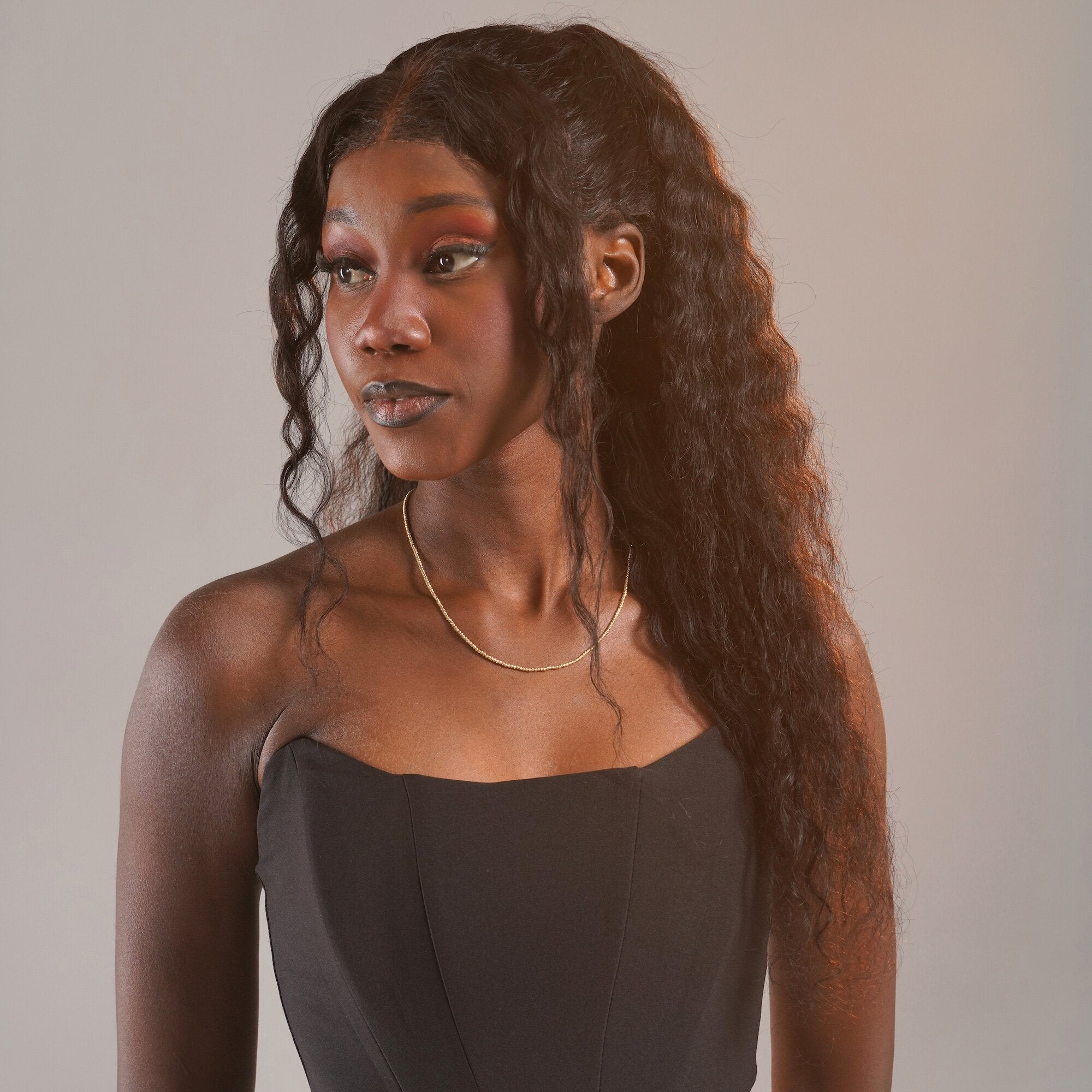 Sarı Altın Dorika Toplu Zincir Kolye