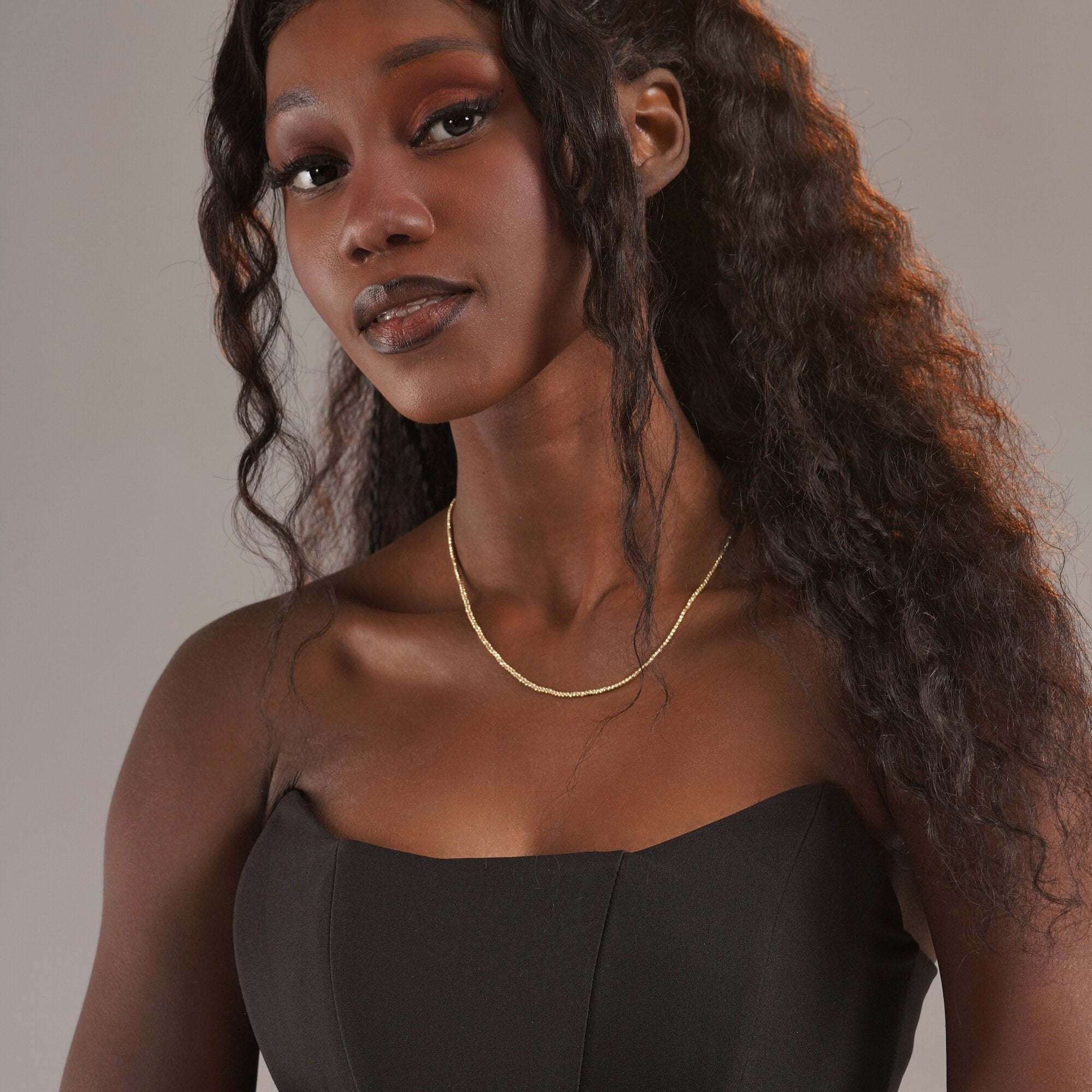 Sarı Altın Dorika Toplu Zincir Kolye