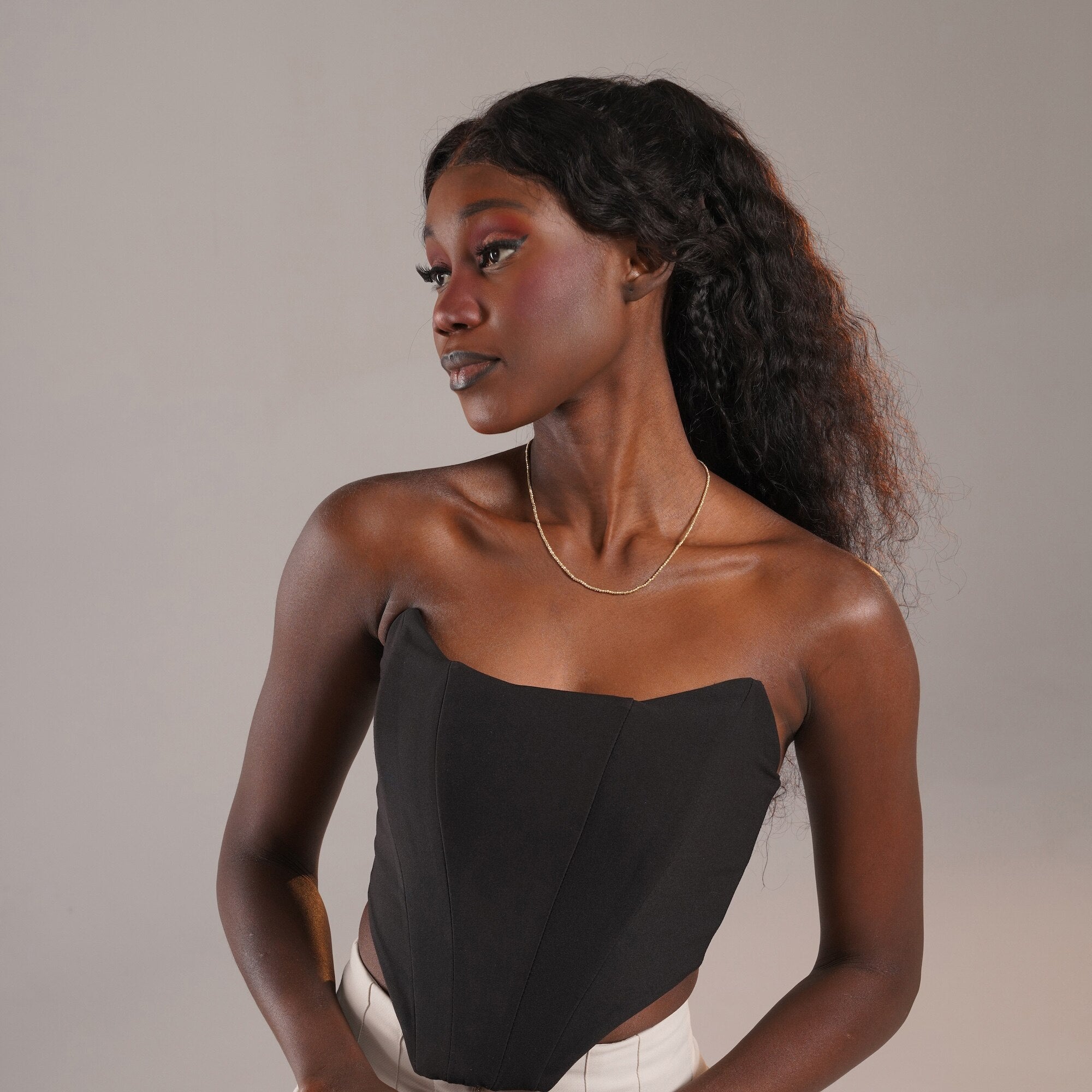 Sarı Altın Dorika Toplu Zincir Kolye