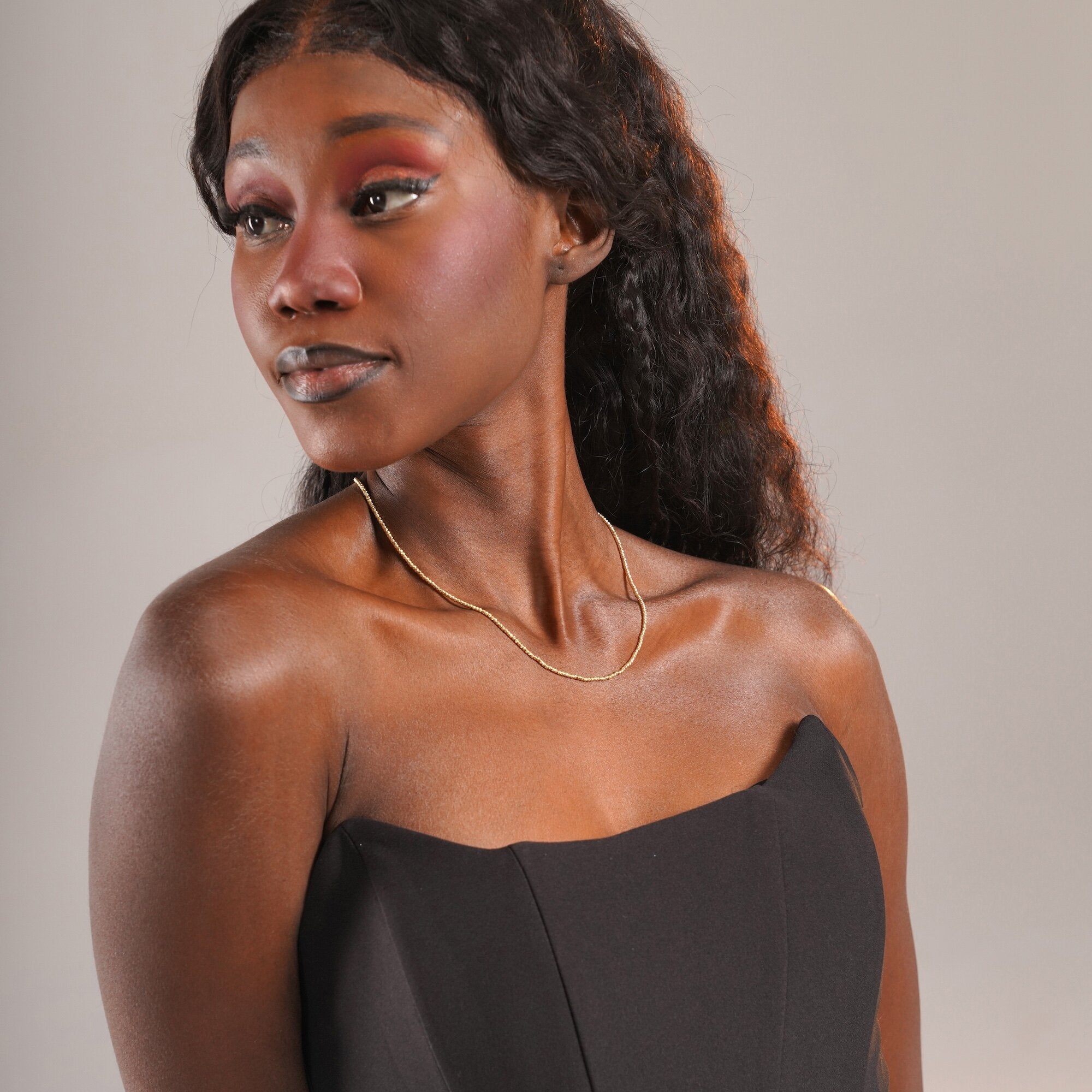 Sarı Altın Dorika Toplu Zincir Kolye