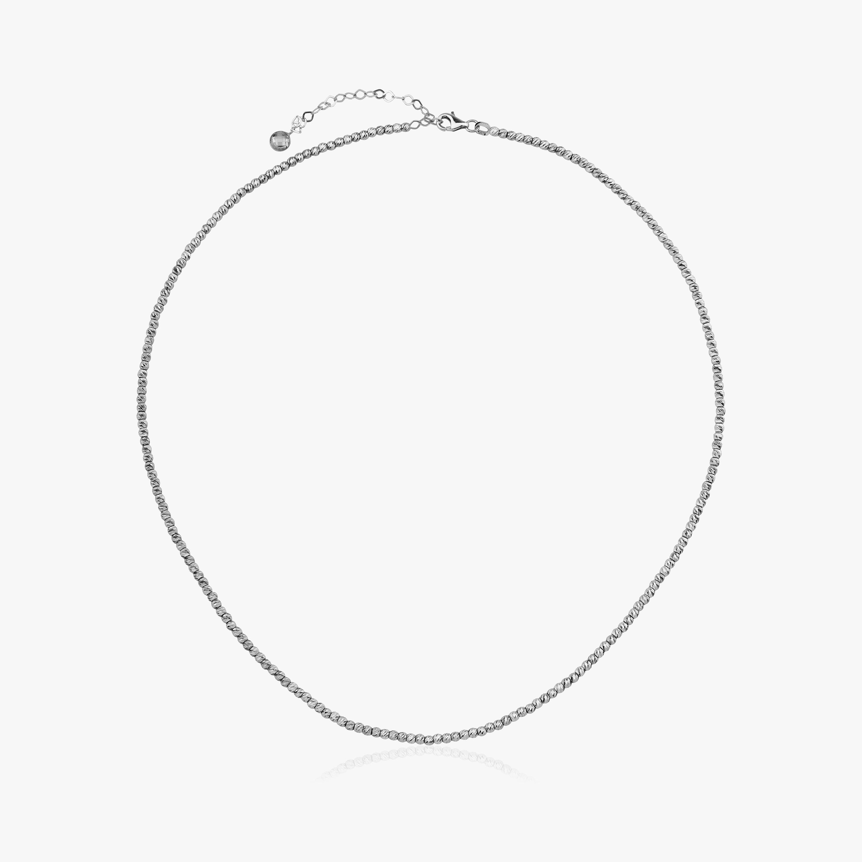 Beyaz Altın Dorika Toplu Zincir Kolye