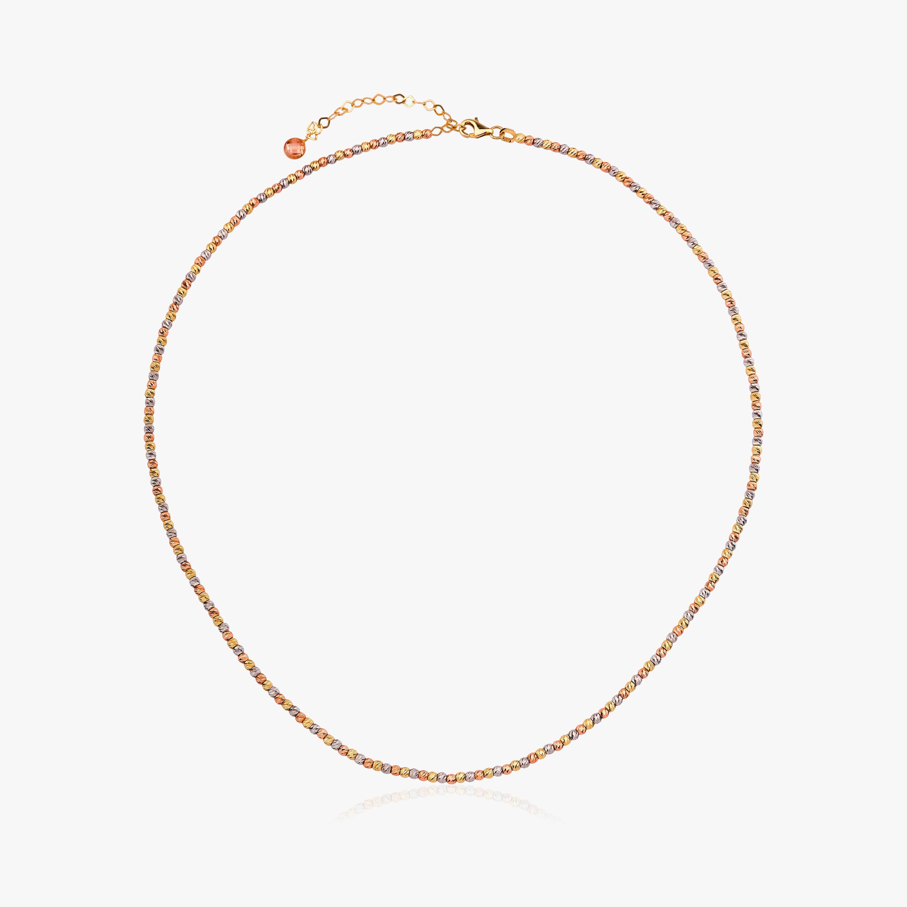 Üç Renkli Dorika Toplu Zincir Kolye