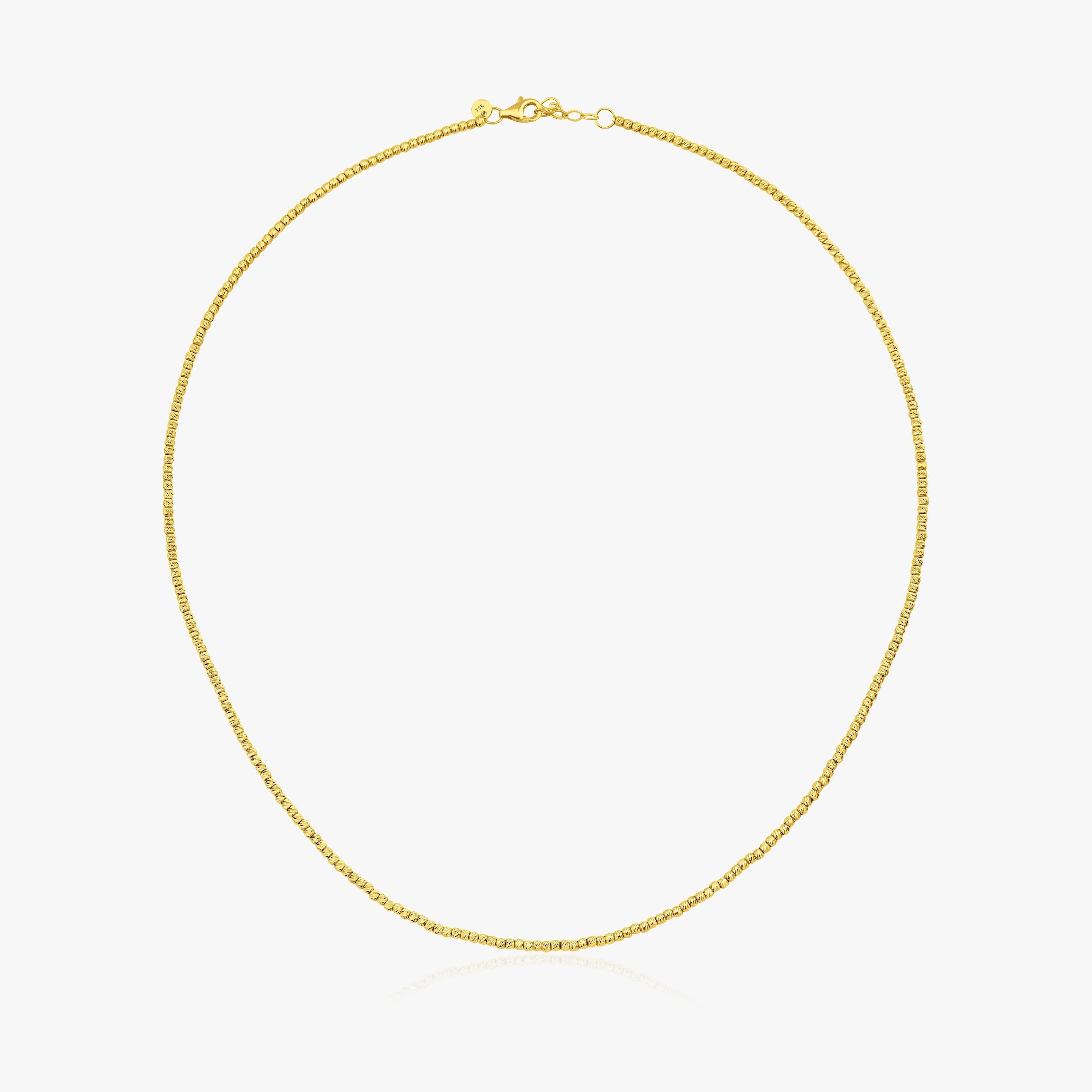 Sarı Altın Dorika Toplu Zincir Kolye