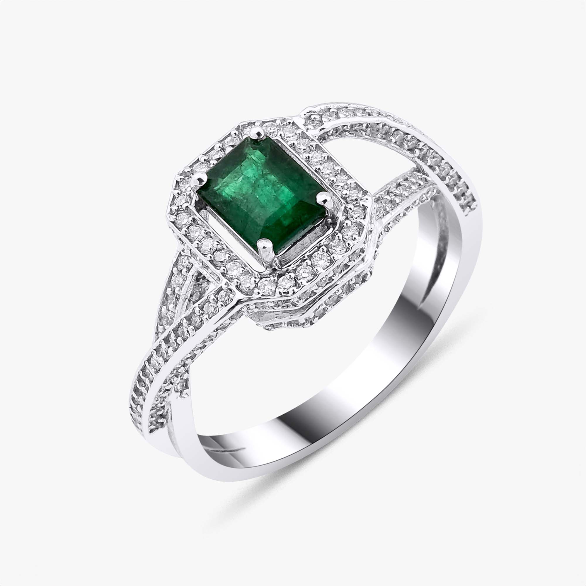 Klasik Twist Zümrüt Yüzük