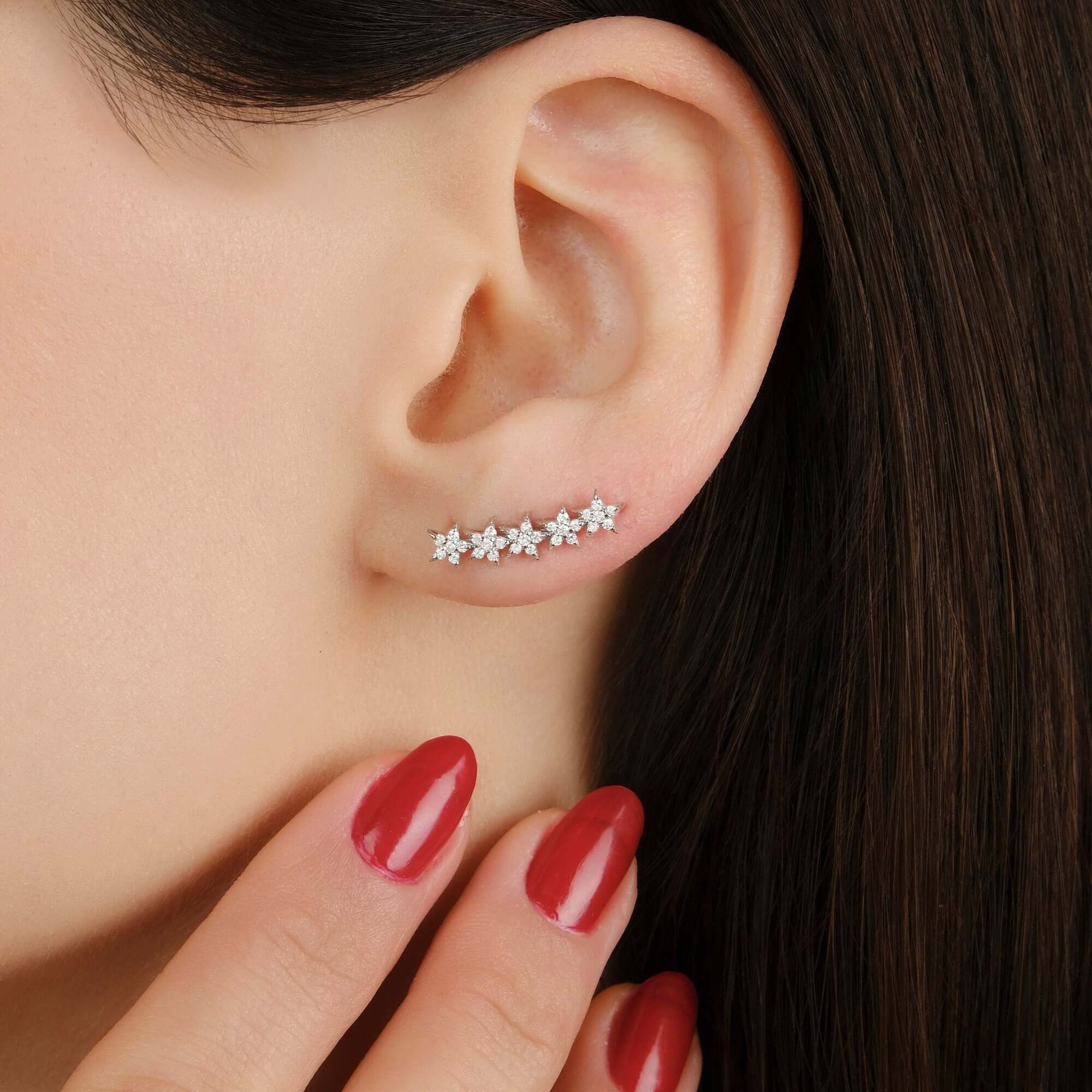 Tek Pırlanta Celestial Küpe