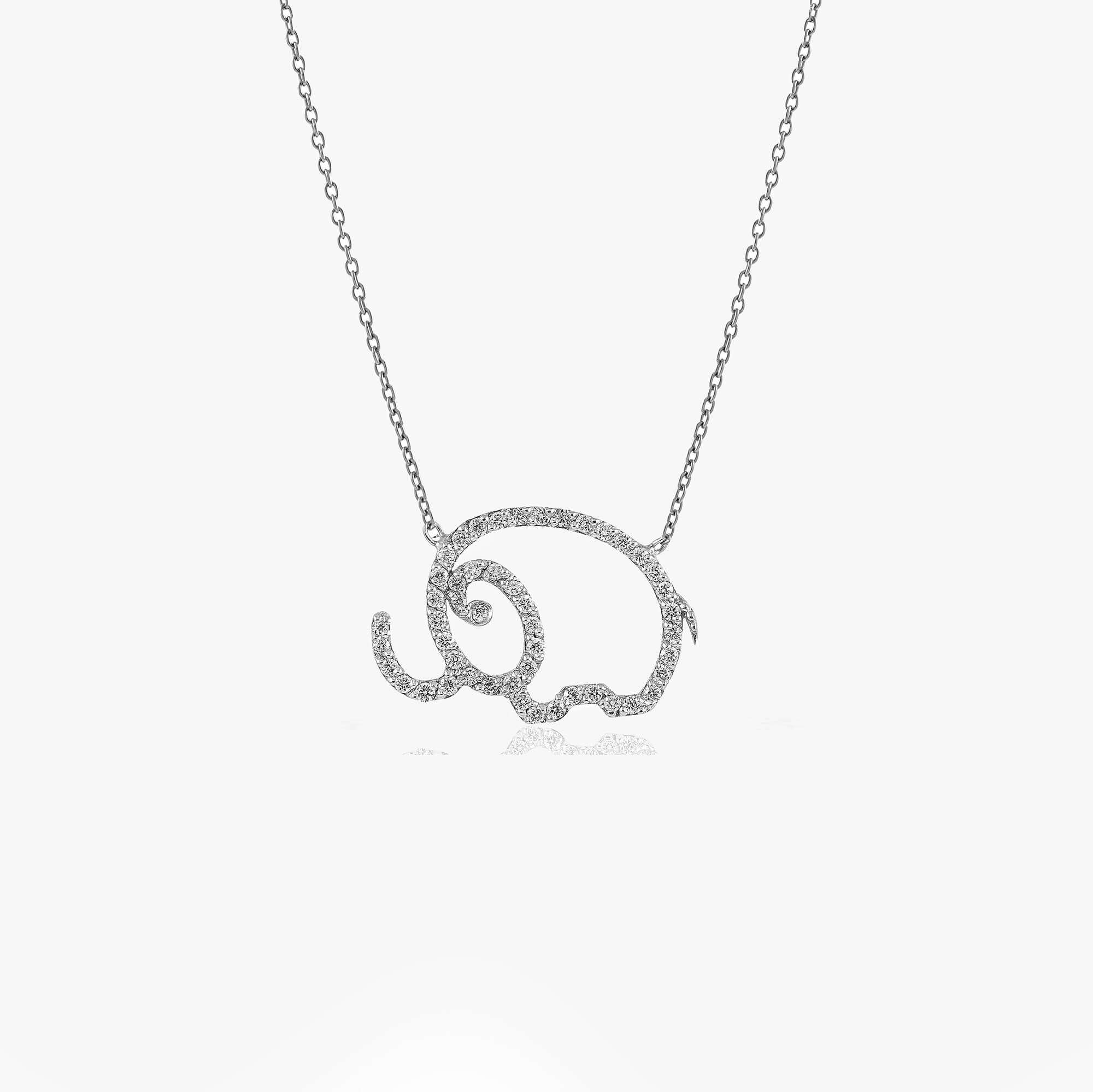 Pırlanta Fil Kolye / Lucky Elephant