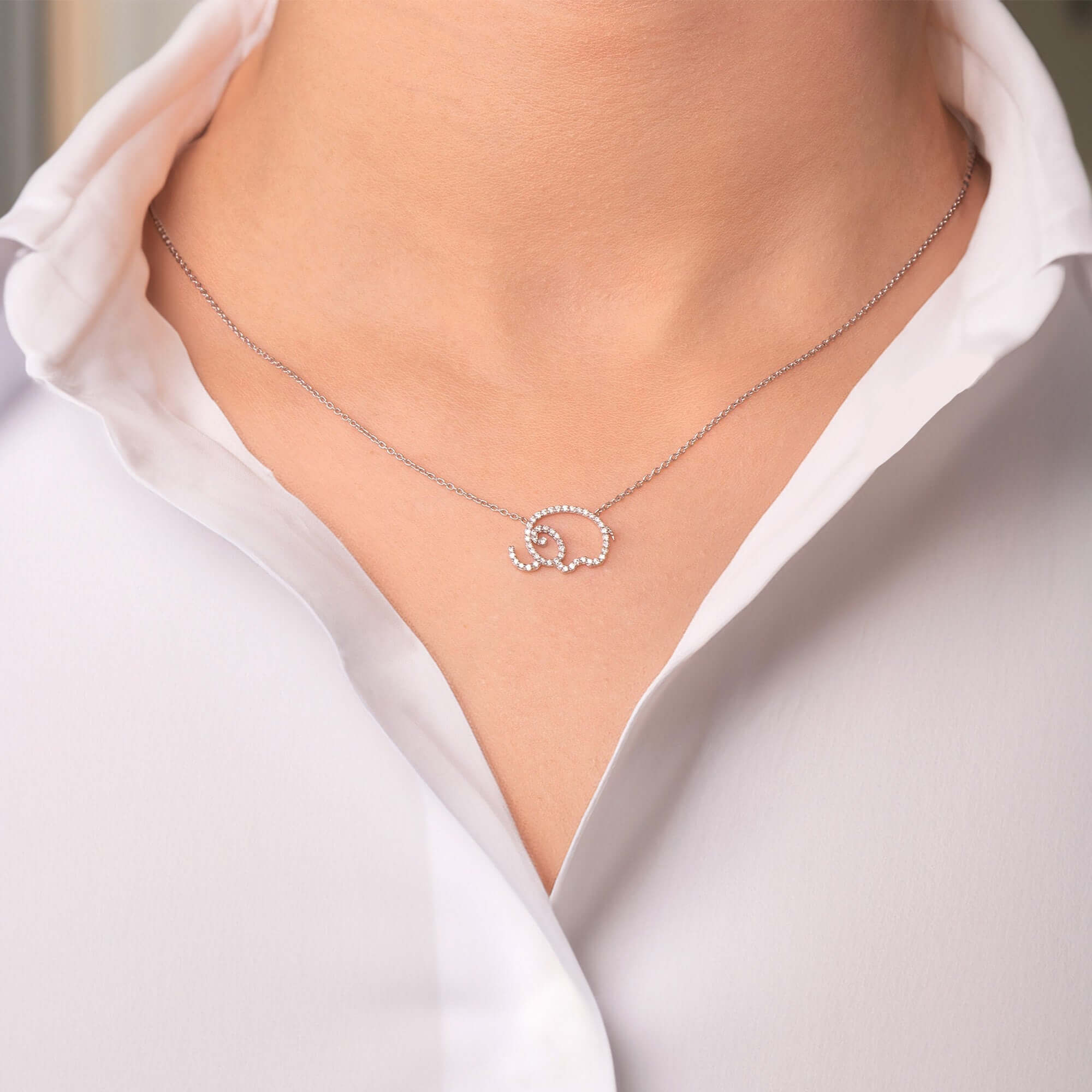 Pırlanta Fil Kolye / Lucky Elephant