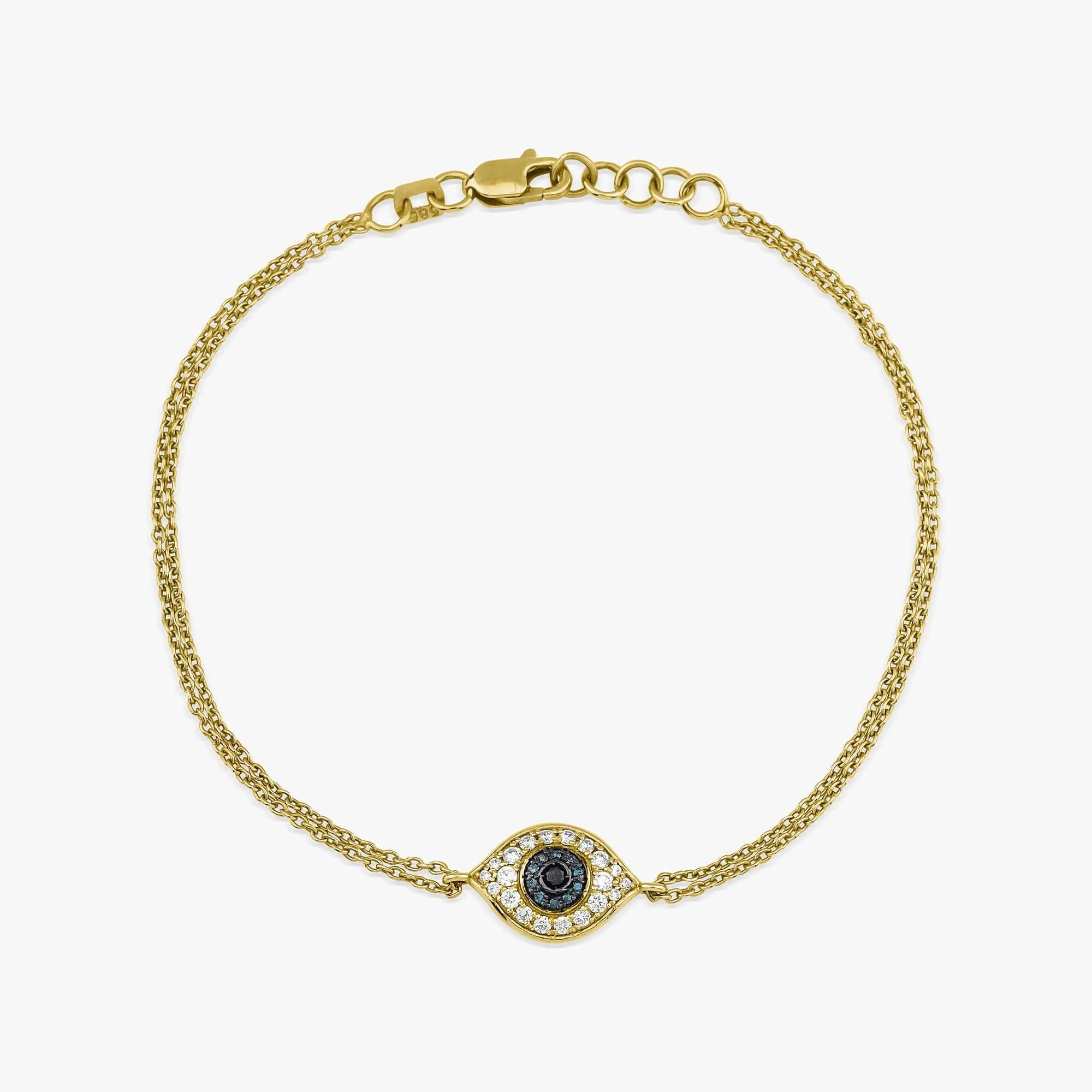 Çok Renkli Pırlanta Nazarlık Bileklik