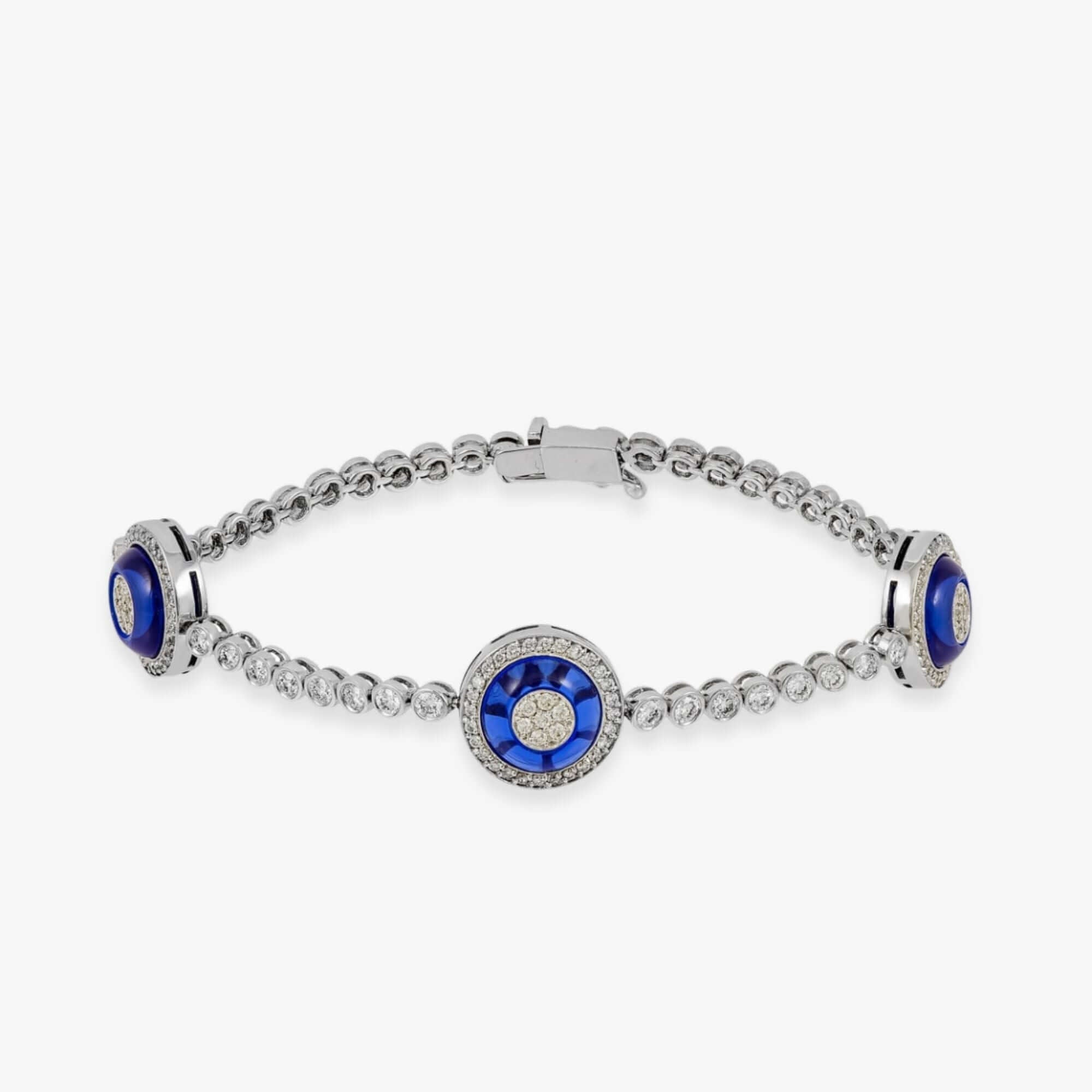 Pırlanta Büyük 3 Gözlü Su Yolu Bileklik