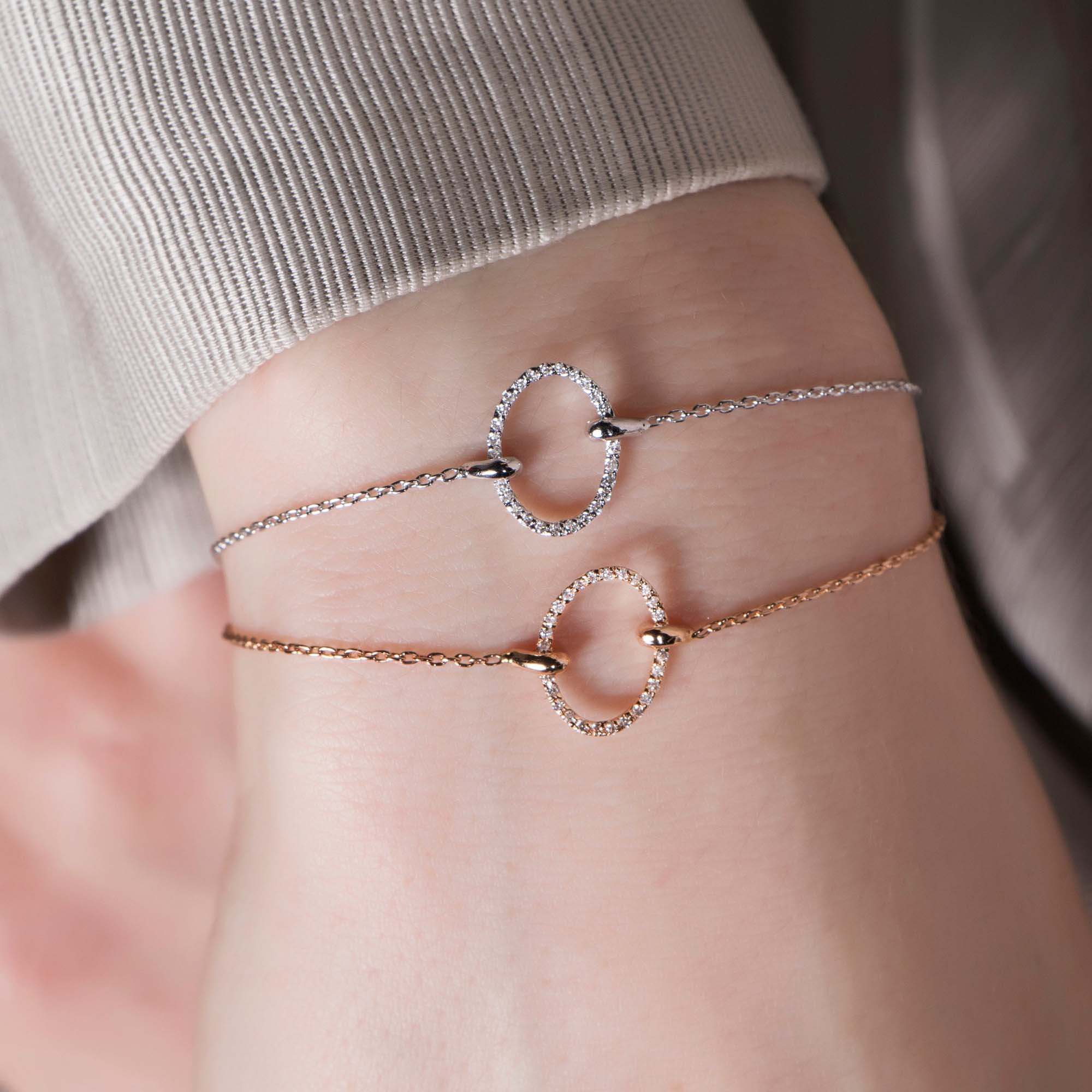 Pırlanta Oval Bileklik / Mini Diamond Oval