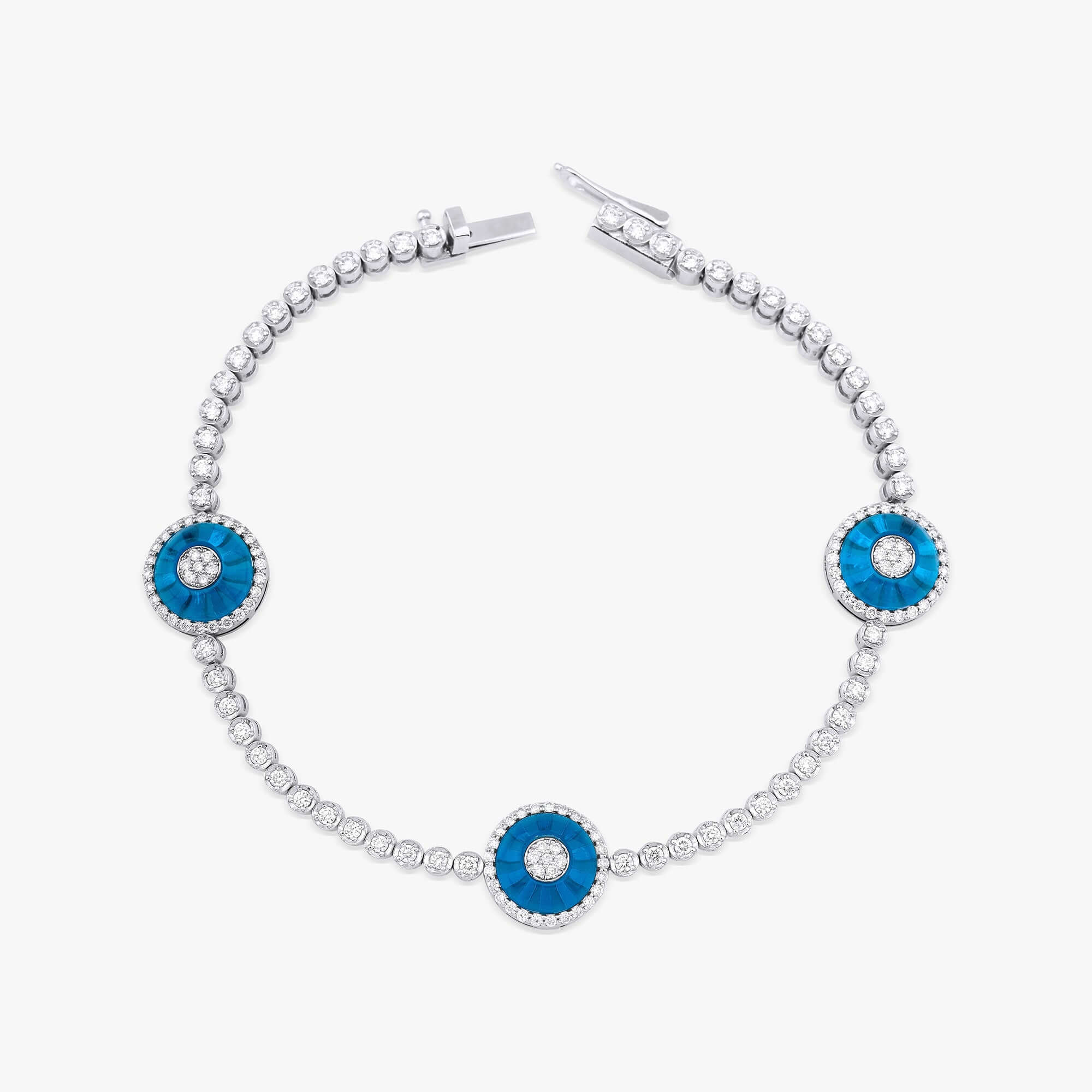 Pırlanta 3 Gözlü Su Yolu Bileklik