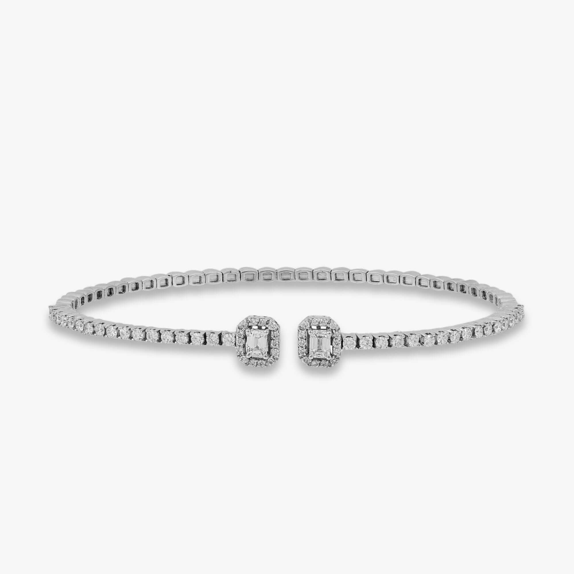 Modern Pırlanta Cuff Bilezik