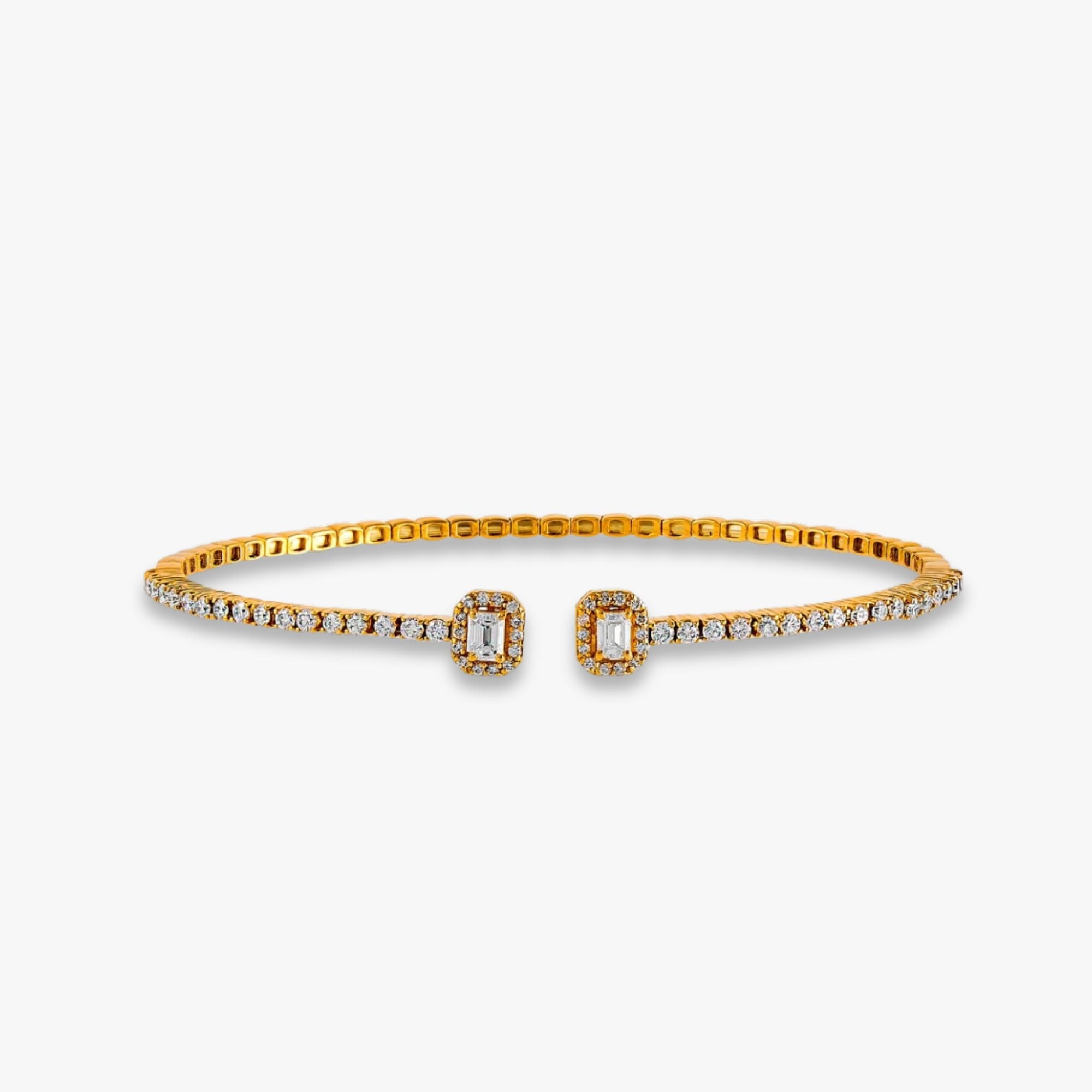 Modern Pırlanta Cuff Bilezik