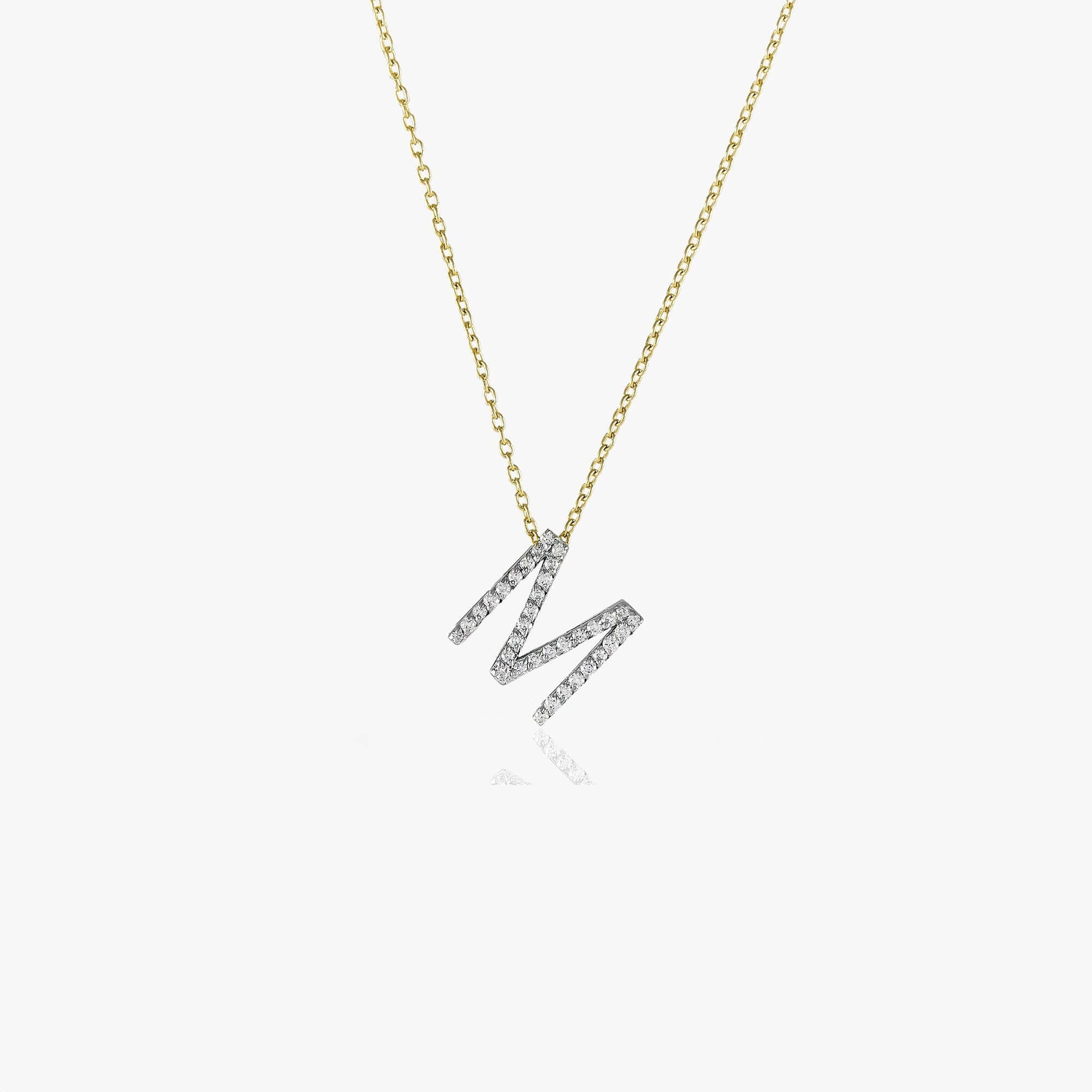 Pırlanta 3 Boyutlu Harf Kolye