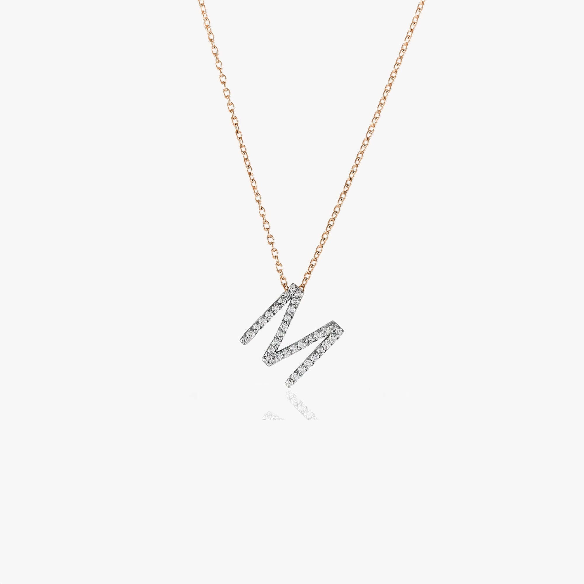 Pırlanta 3 Boyutlu Harf Kolye