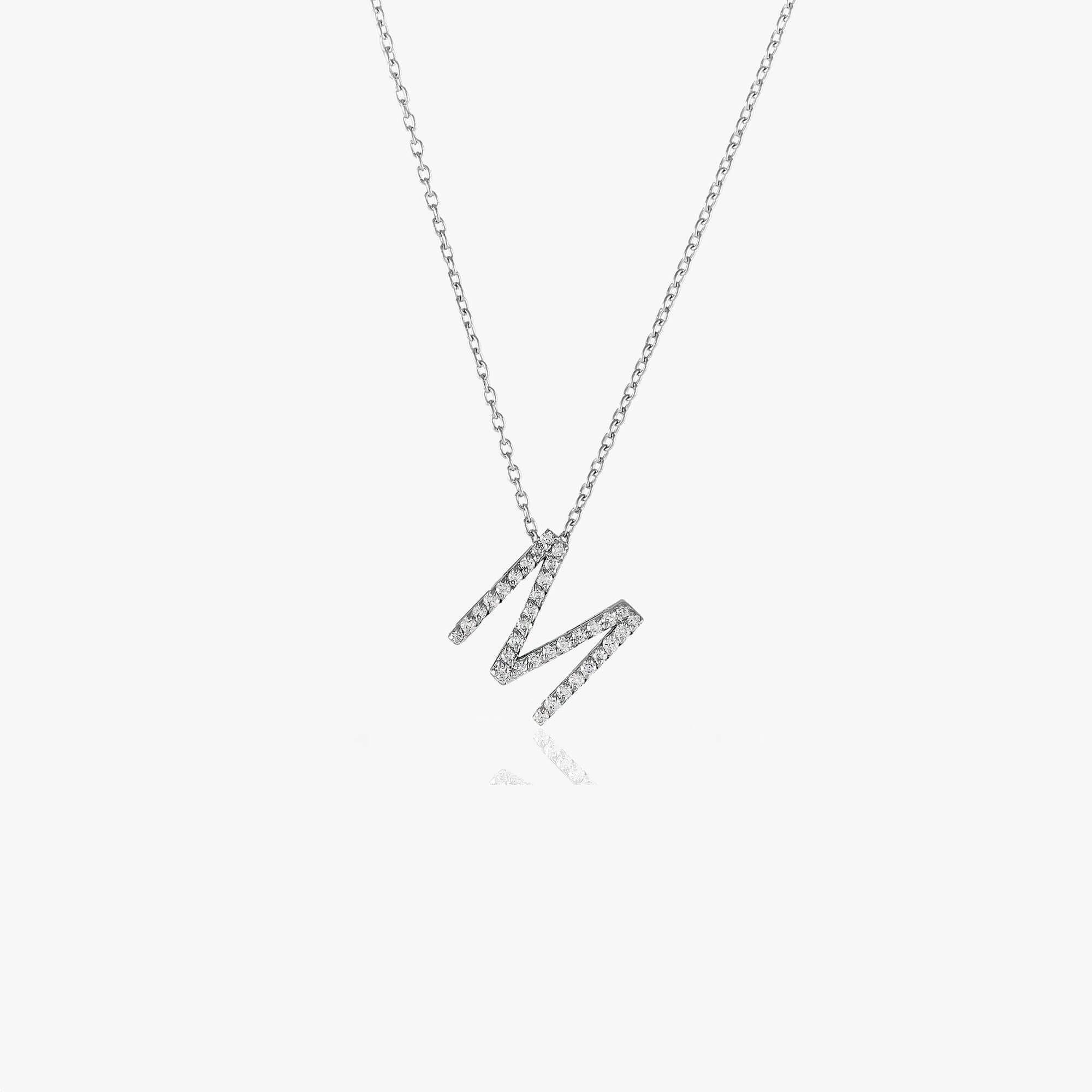 Pırlanta 3 Boyutlu Harf Kolye