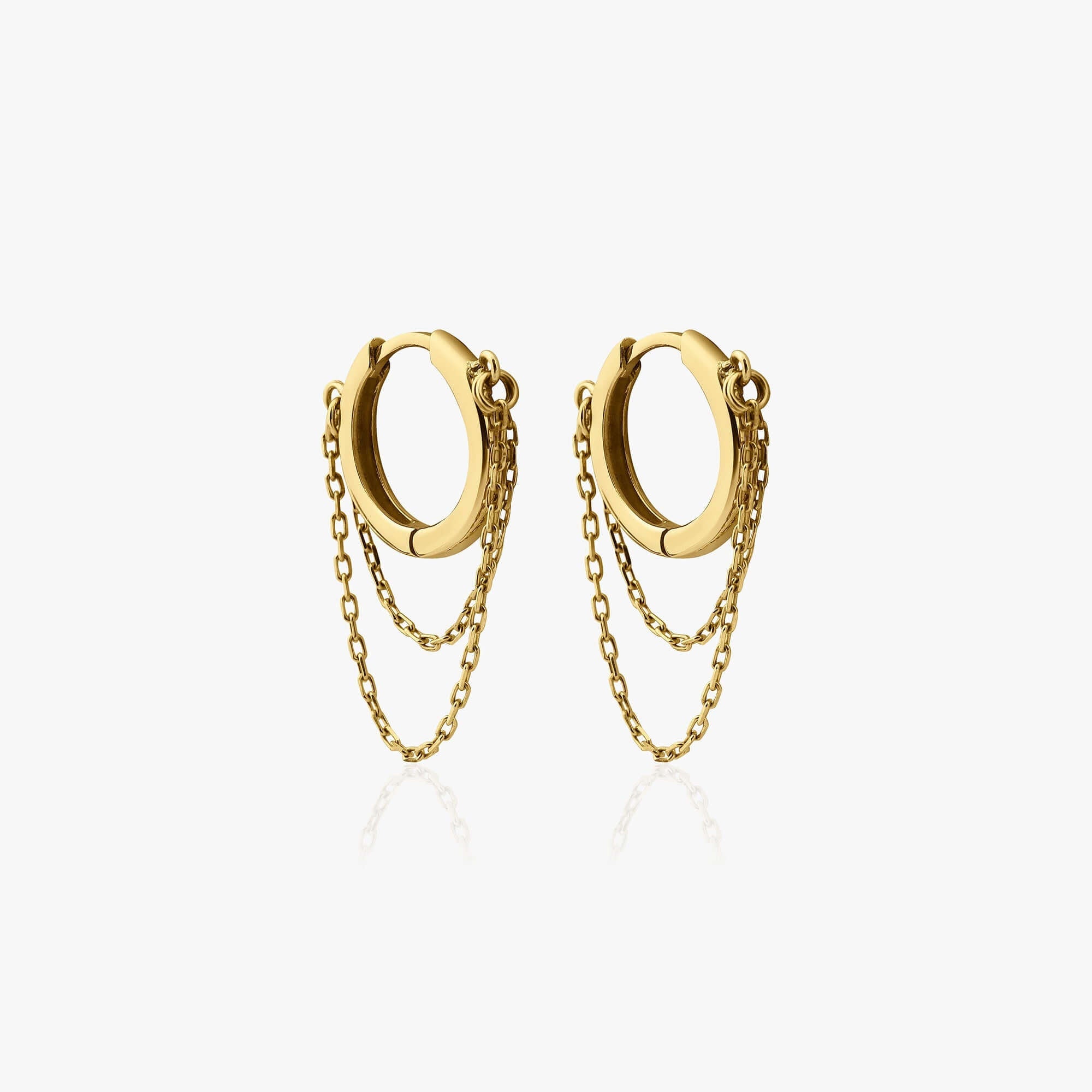 Çift Zincirli Halka Küpe