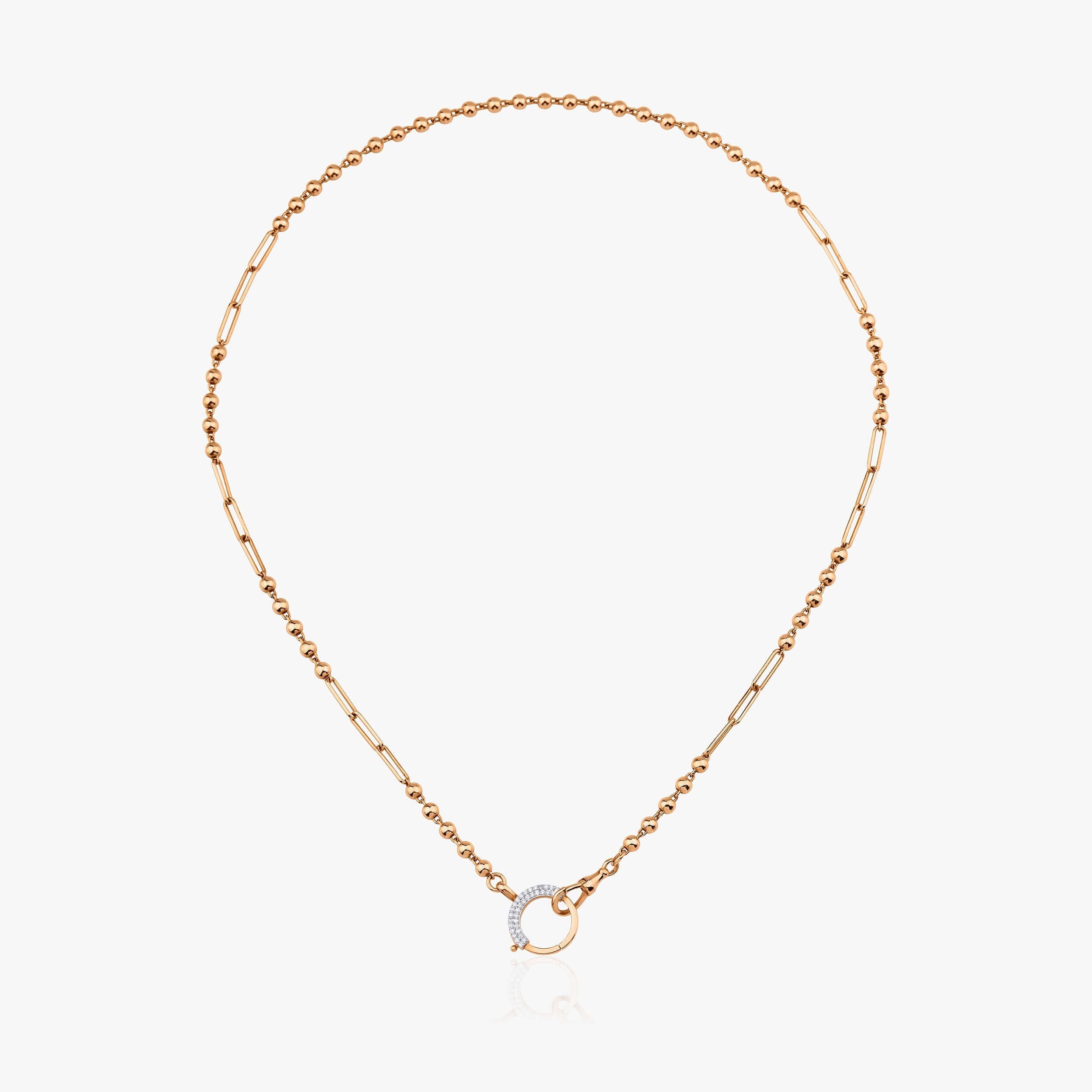 Uzun Zincir Pırlanta Kilit Kolye / Elongated Chain Lock