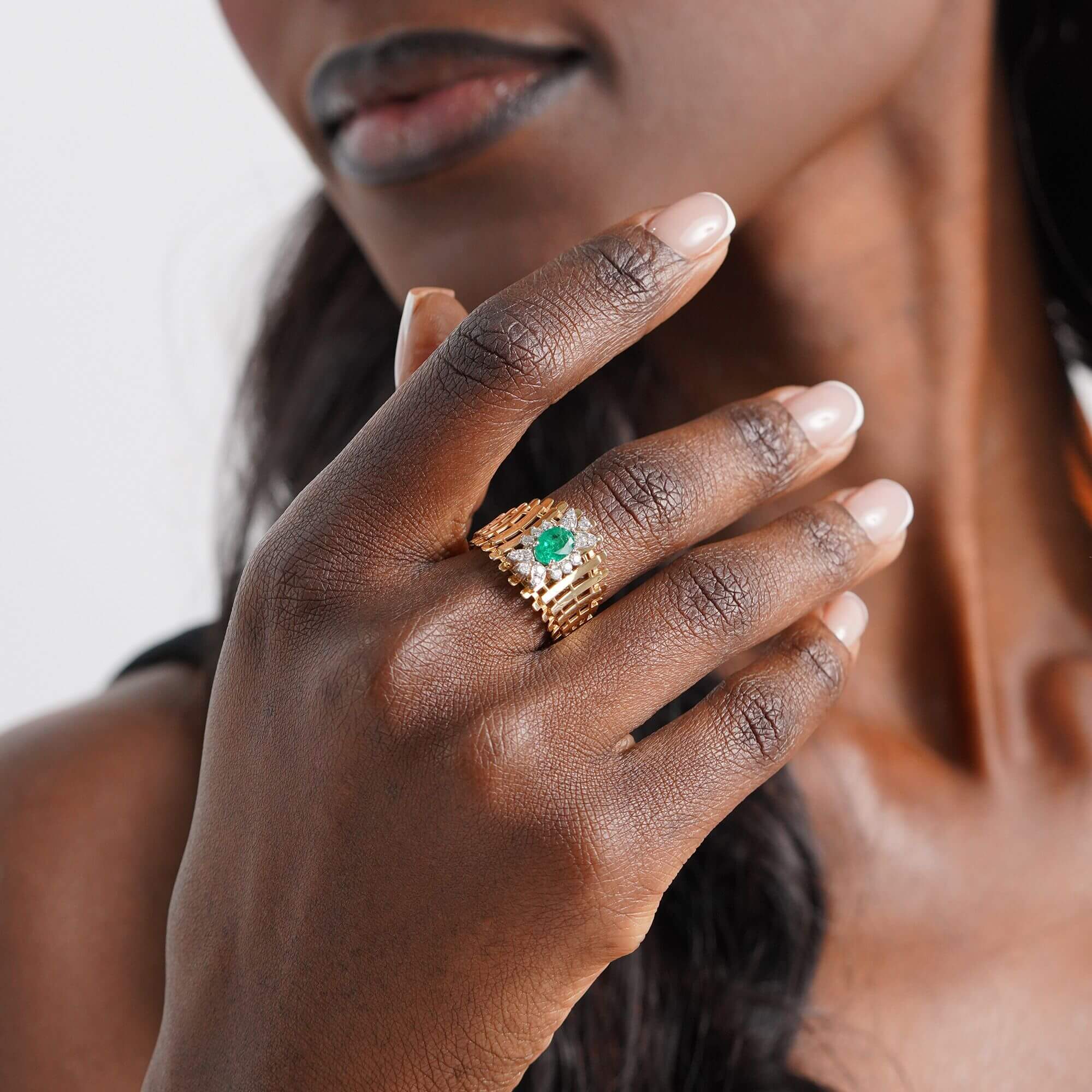 Imperial Zümrüt ve Pırlanta Yüzük