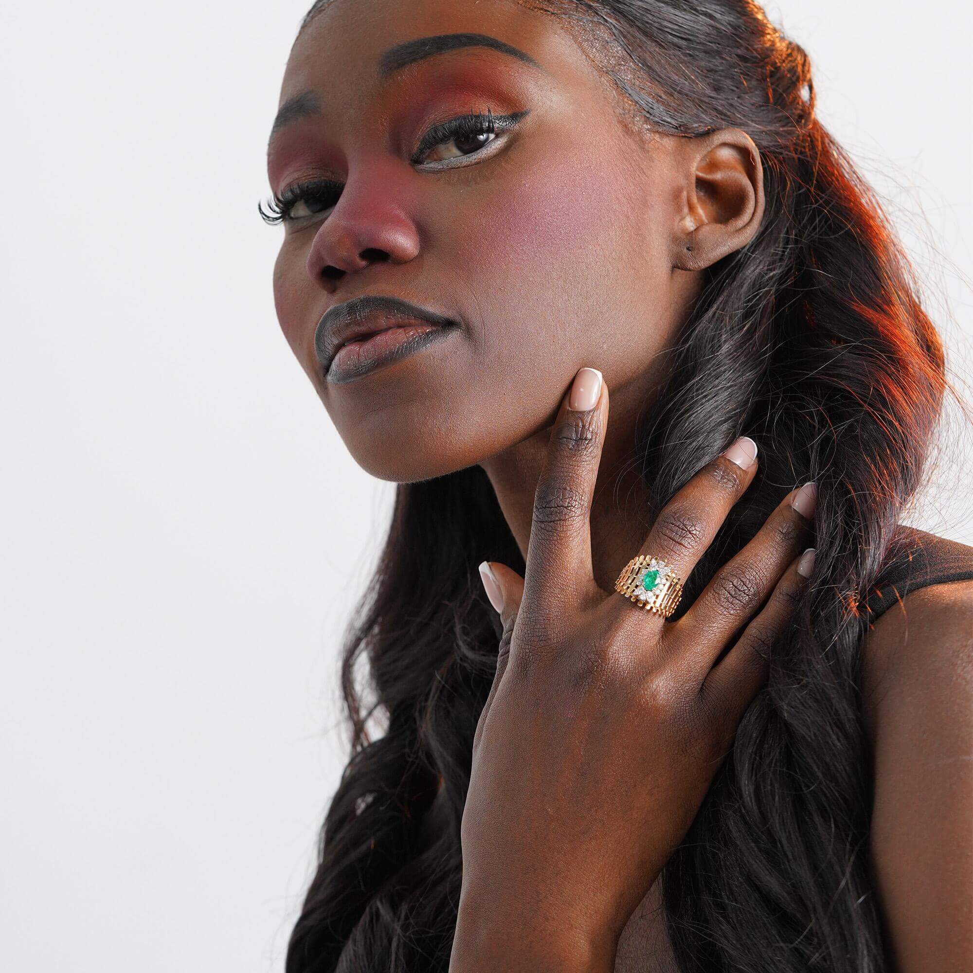 Imperial Zümrüt ve Pırlanta Yüzük