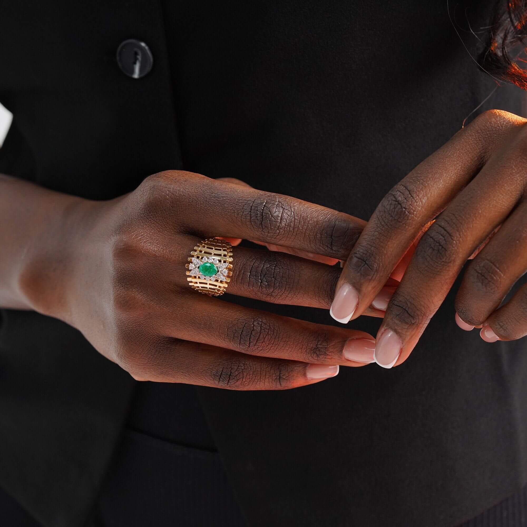 Imperial Zümrüt ve Pırlanta Yüzük