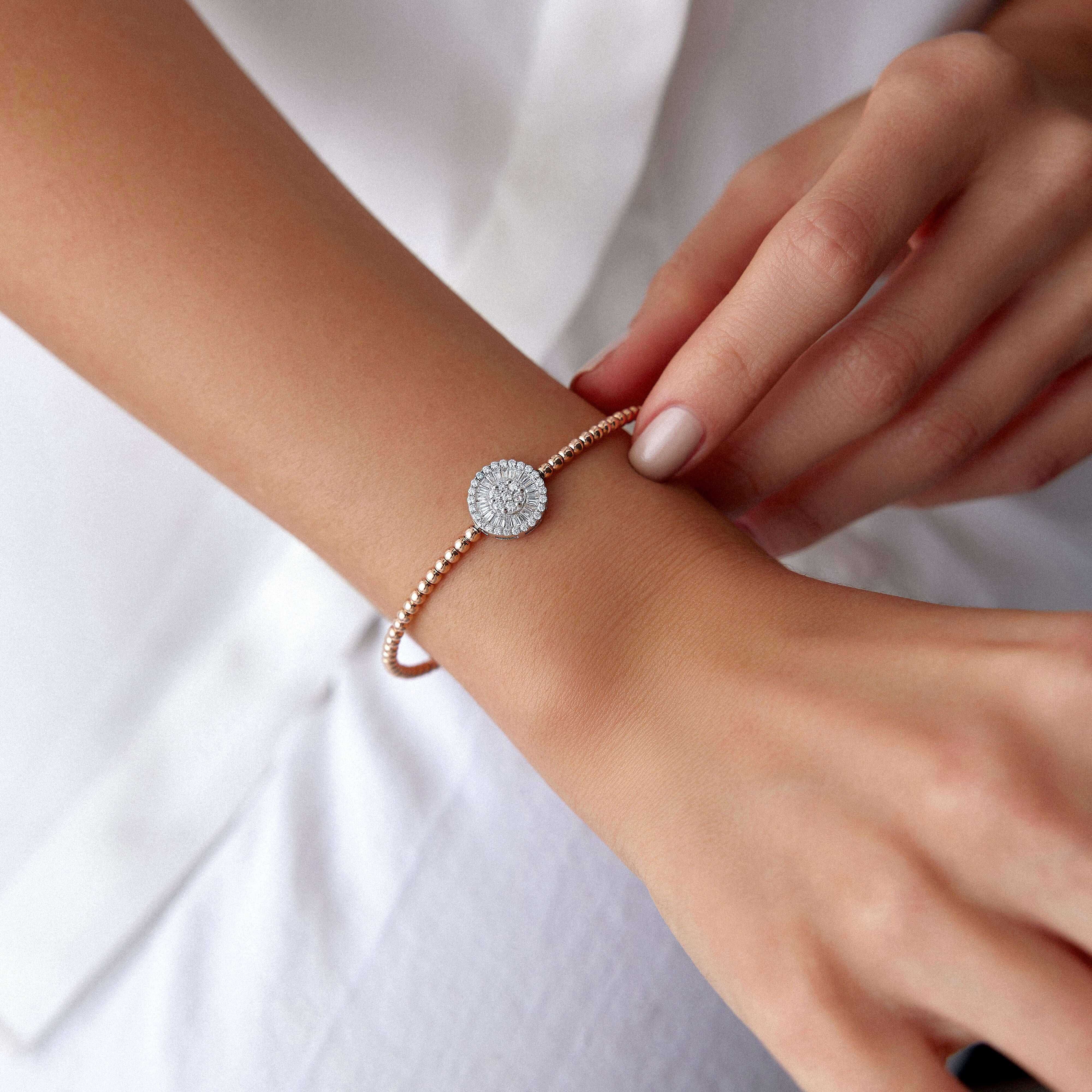 Baget Pırlanta Esnek Bilezik