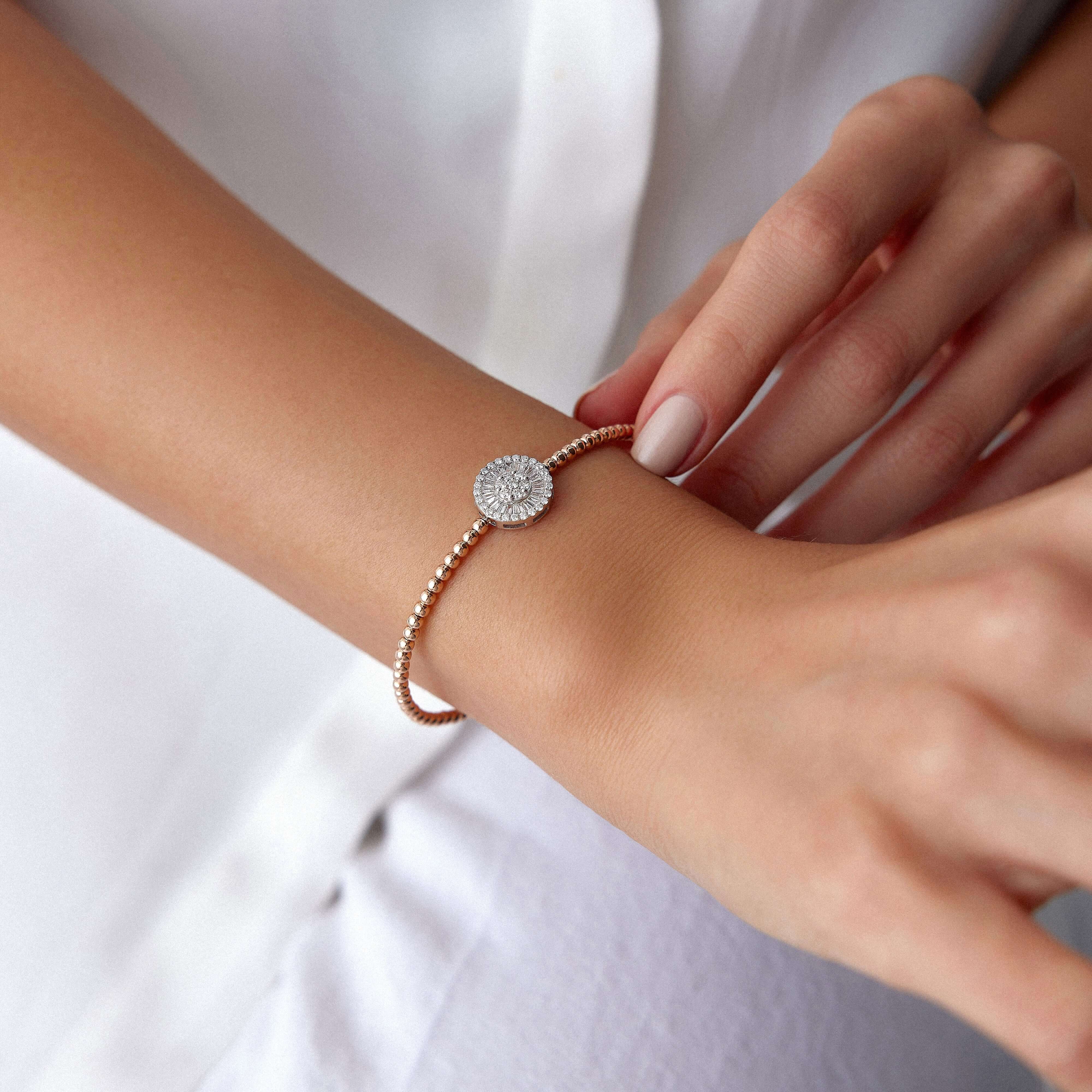 Baget Pırlanta Esnek Bilezik