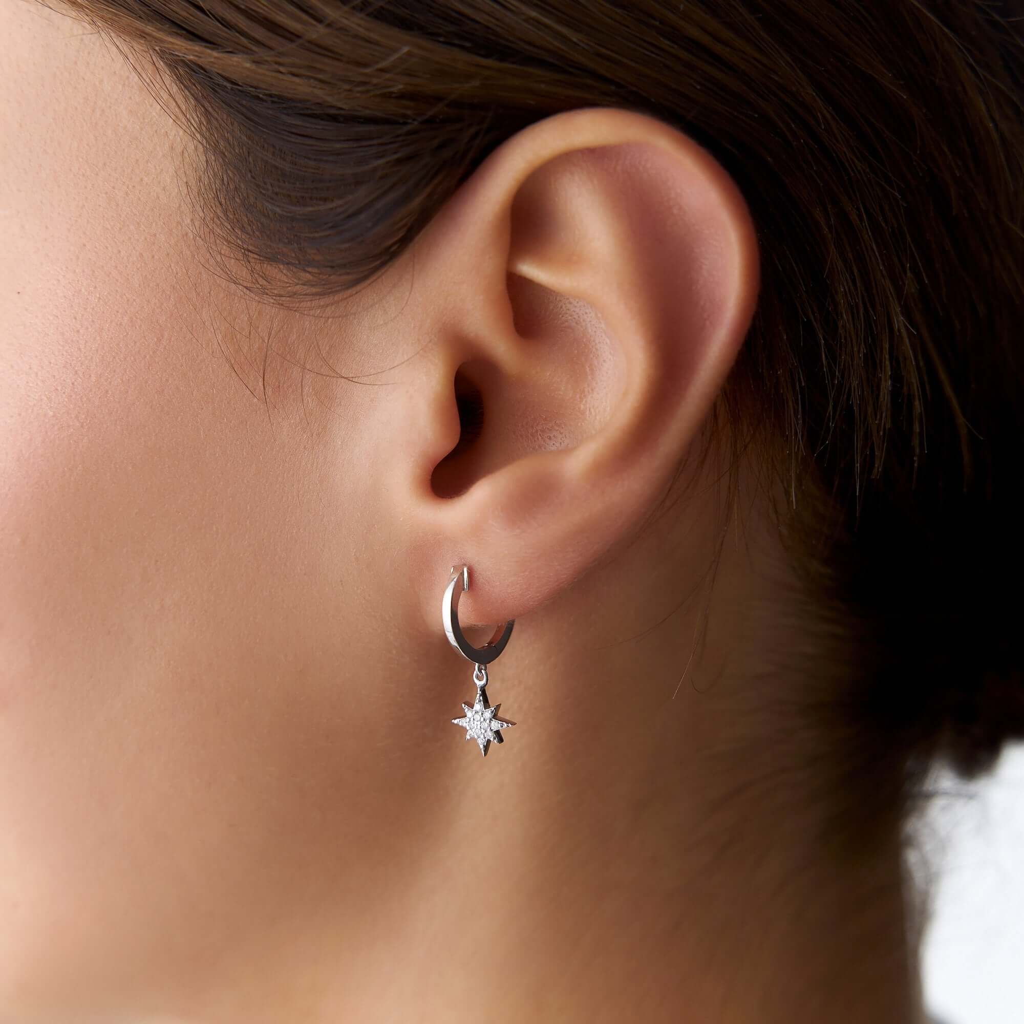 Kuzey Yıldız Halka Küpe