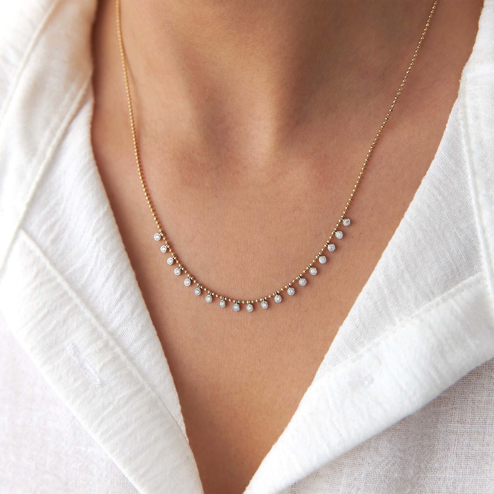 Top Zincir Pırlanta Charm Kolye / Charms On A Chain