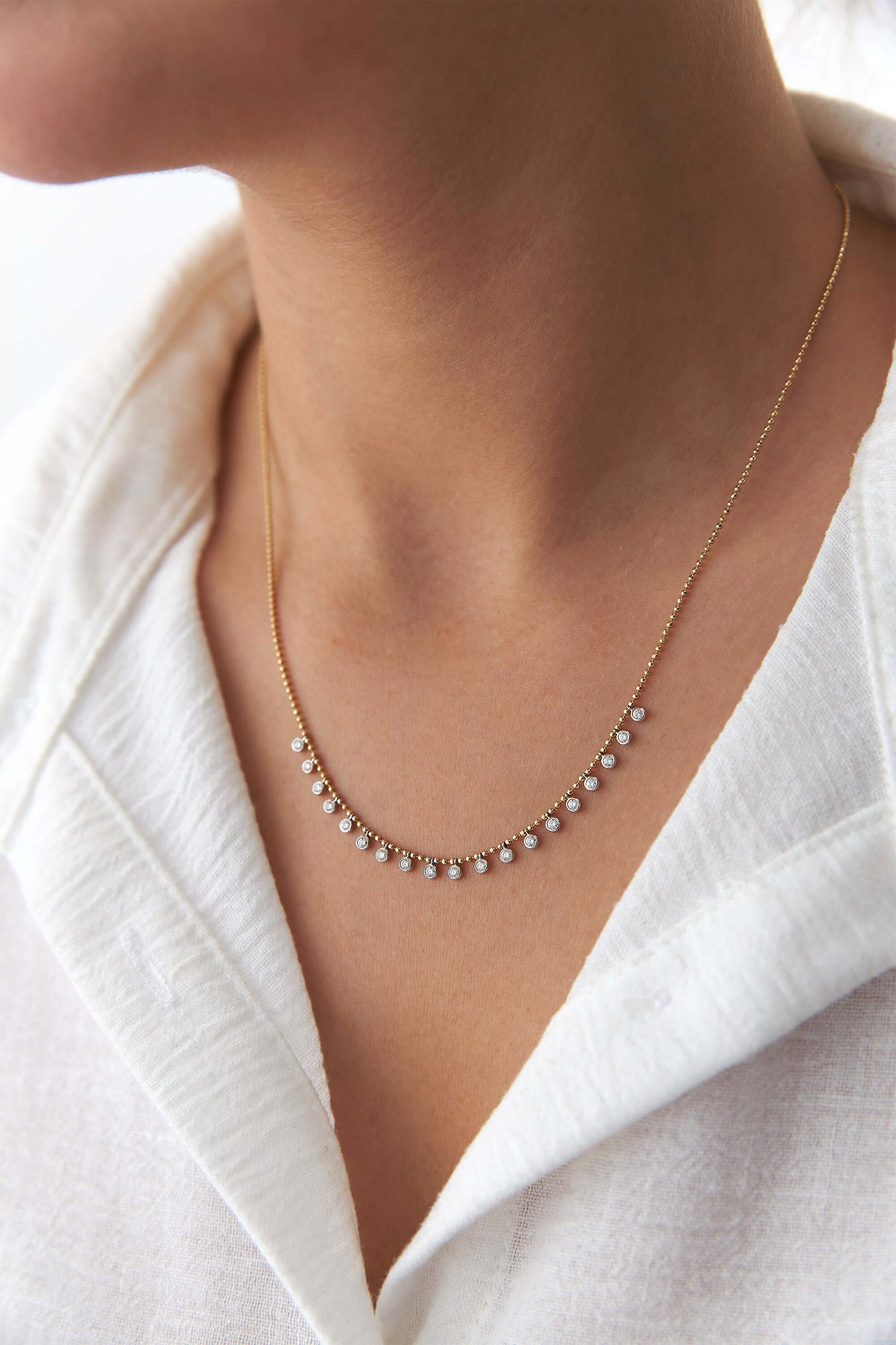Top Zincir Pırlanta Charm Kolye / Charms On A Chain