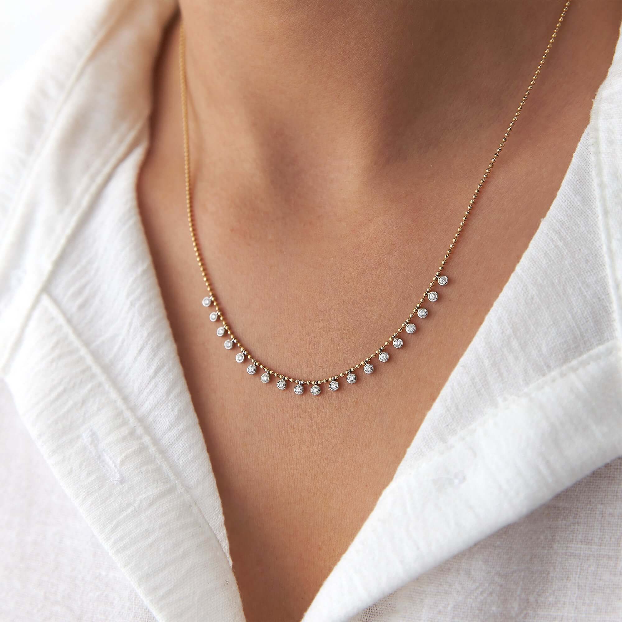 Top Zincir Pırlanta Charm Kolye / Charms On A Chain