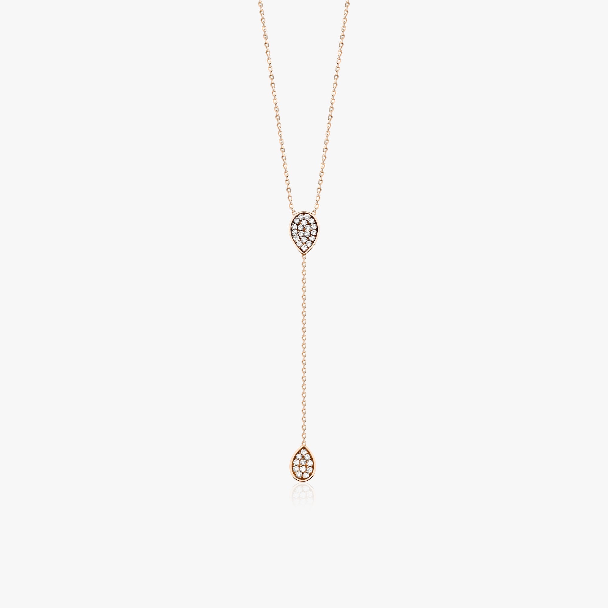 Pırlanta Damla Lariat Kolye